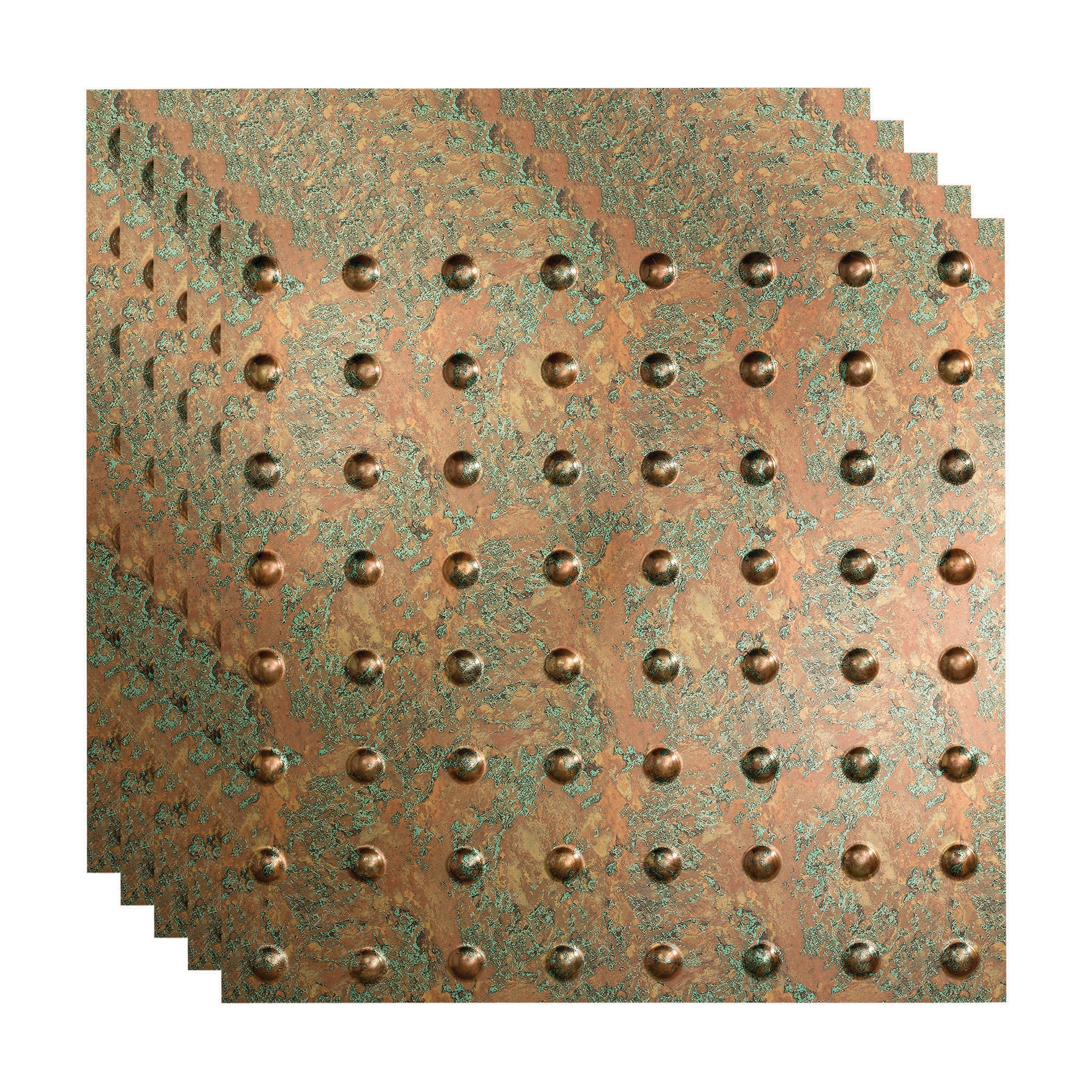 Fasade PL6311 2-ft x 2-ft Dome Copper Fantasy PVC Drop Ceiling Tile ( 5 -Pack, 20-Sq. Feet / Case )