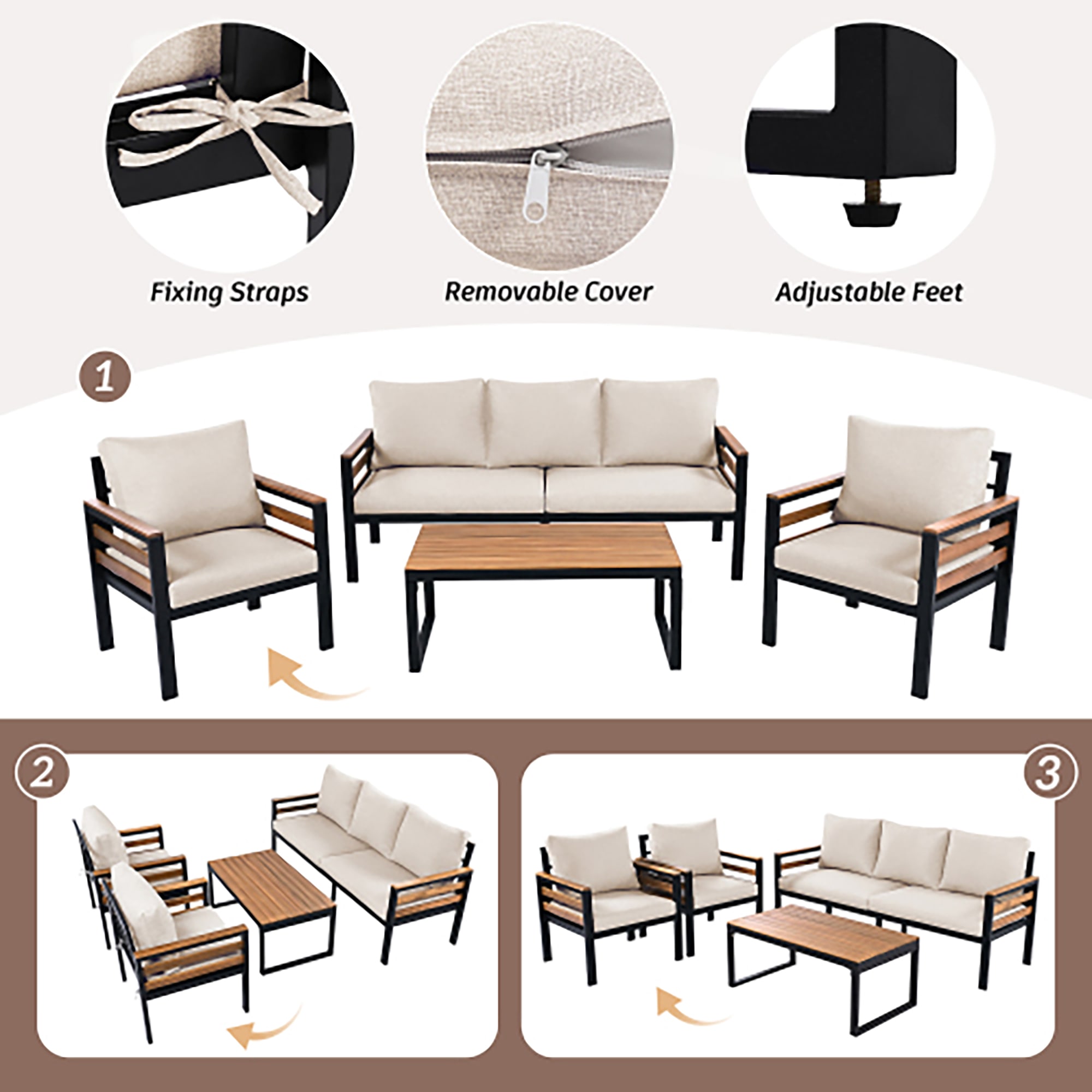 CASAINC CA-86002BC Patio-Conversation-Sets - View #5