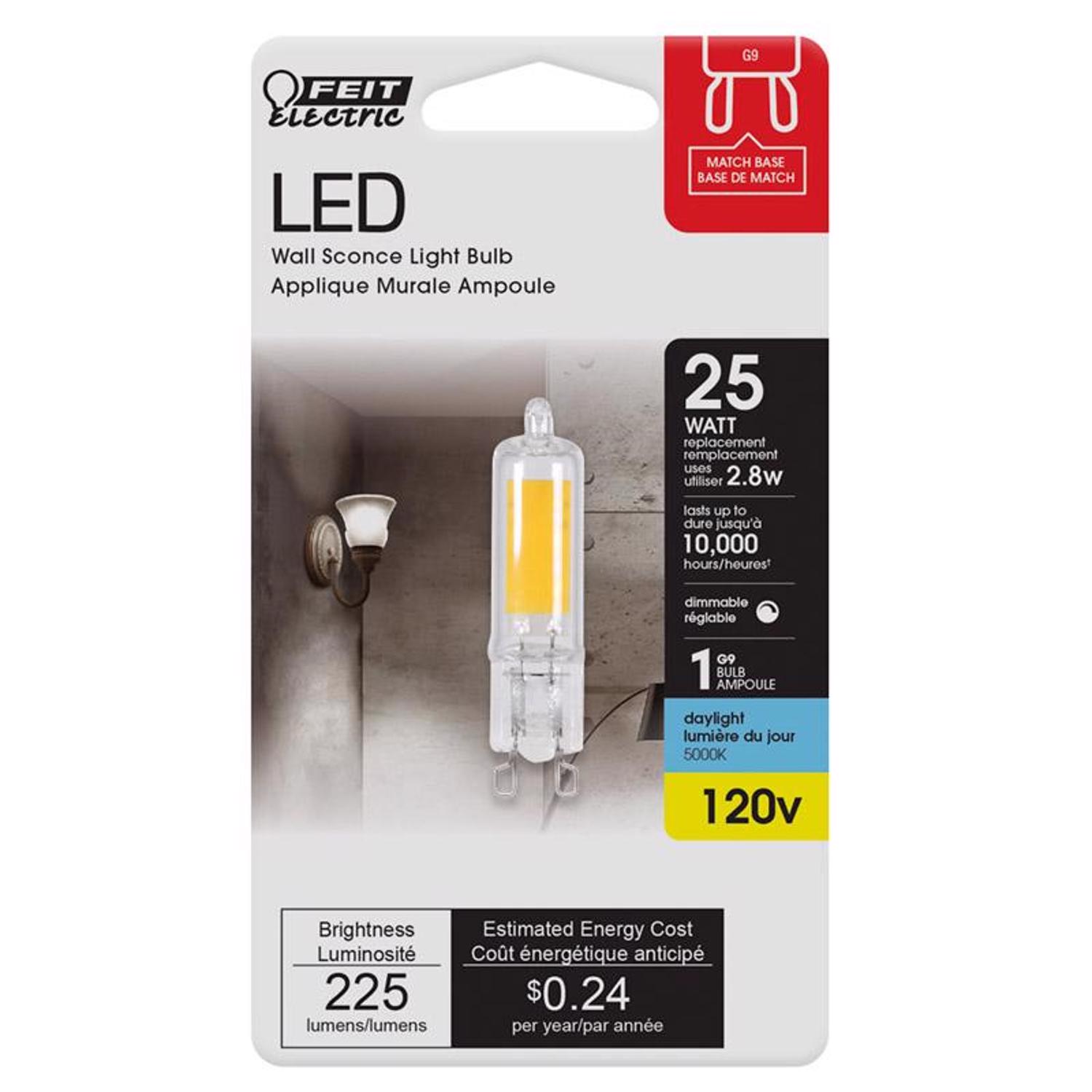 Feit Electric EJD3935061 T4 G9 LED Bulb Daylight 25 Watt Equivalence 1 pk