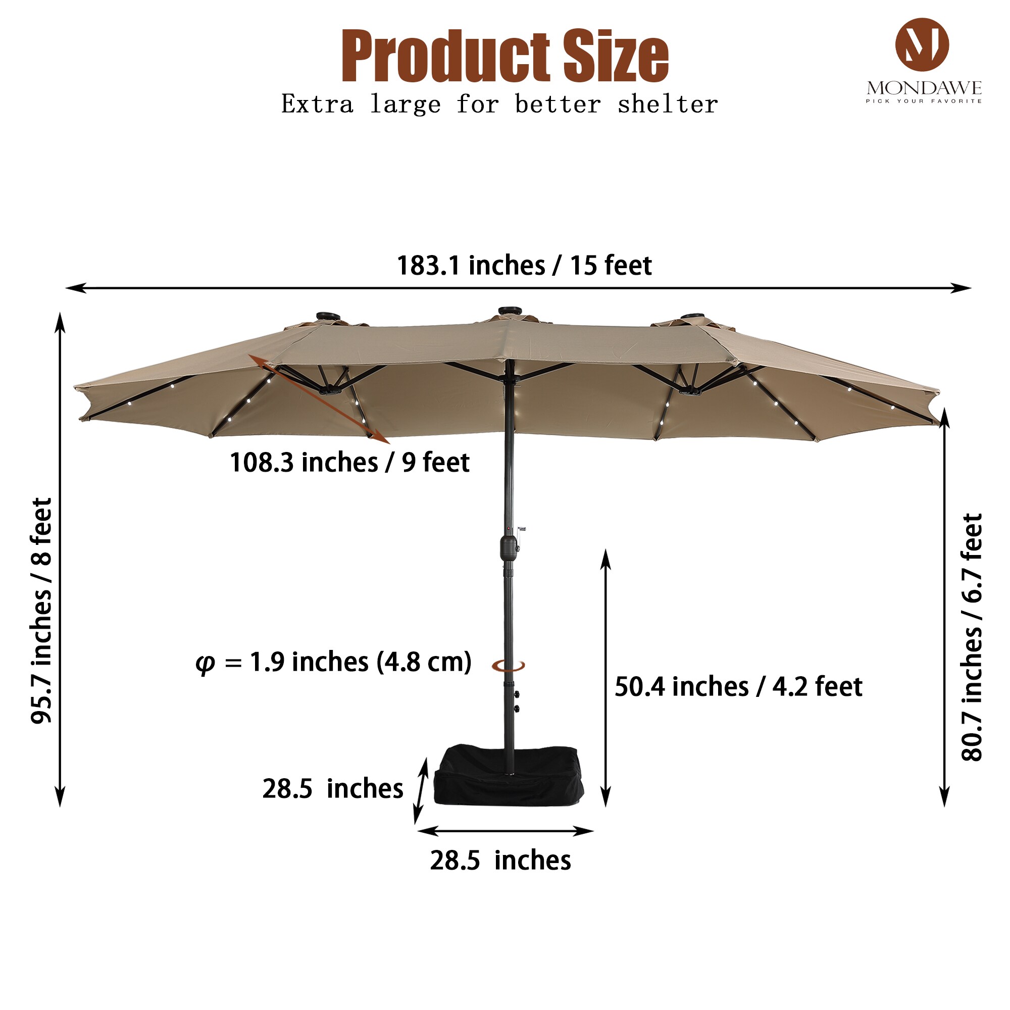 Mondawe LC-NSM004TN Umbrellas-2 - View #8
