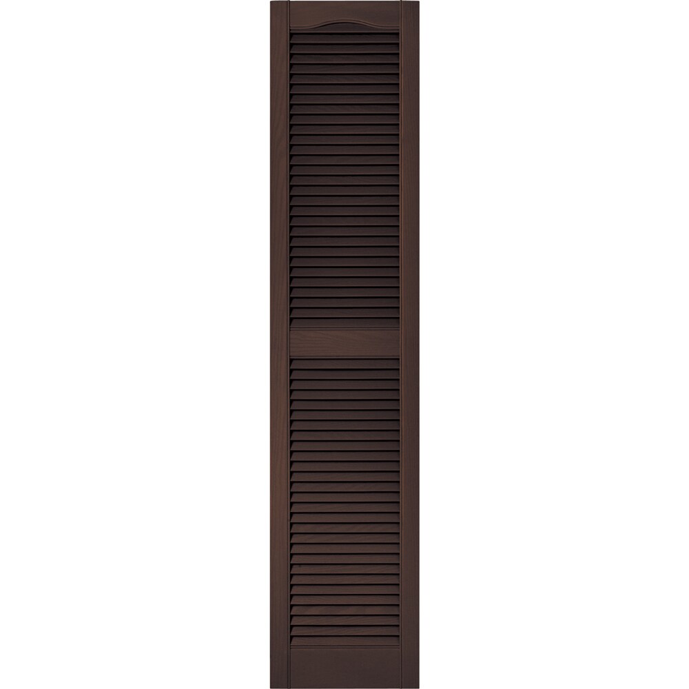 Vantage V1711467009 14.563-in W x 67.125-in H Chocolate Brown Exterior Shutters