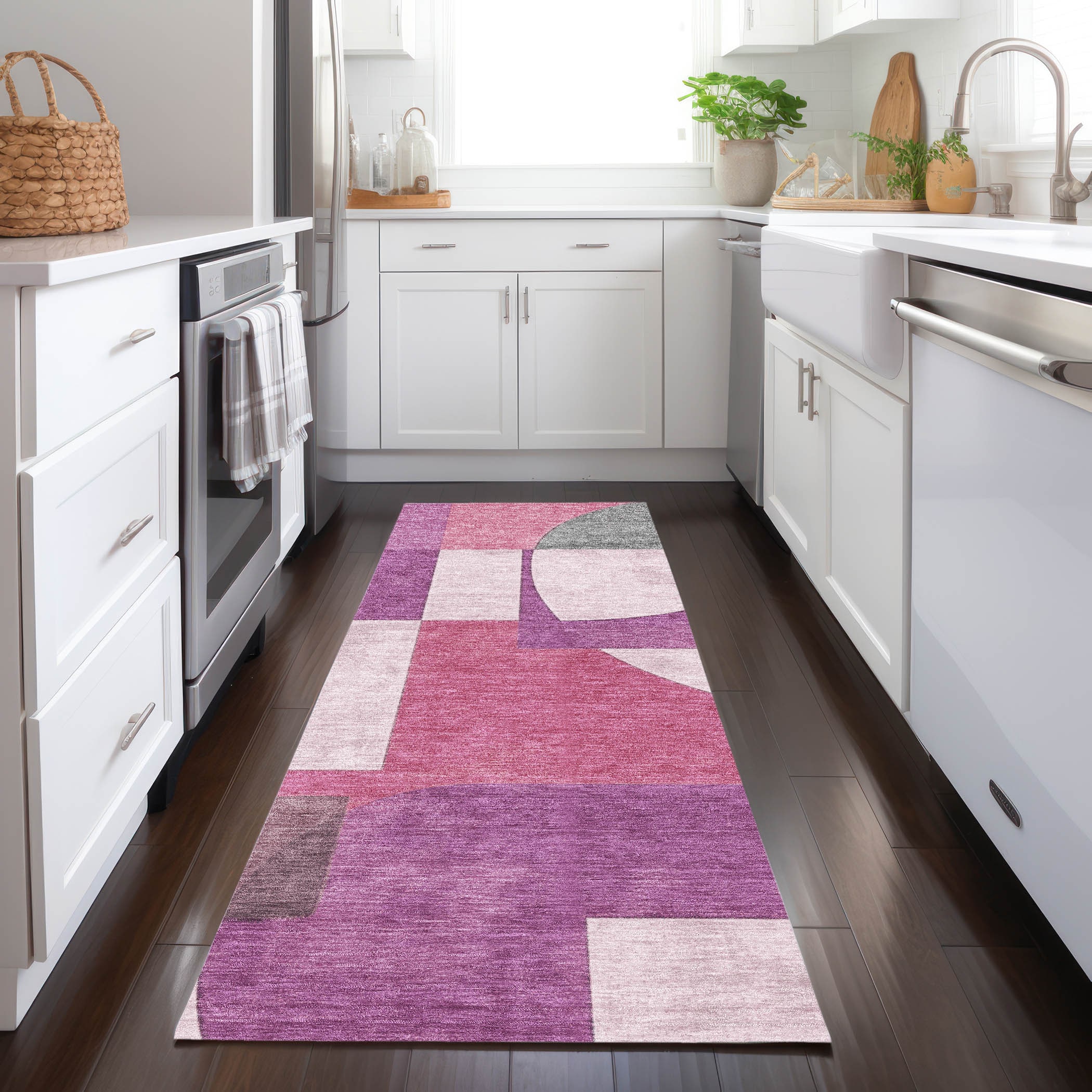 Addison Rugs ACN1692BL2X8 Chantille ACN1692BL 2 x 7 (ft) Loomed Blush Rectangular Indoor/Outdoor Machine washable Pet Friendly Area rug