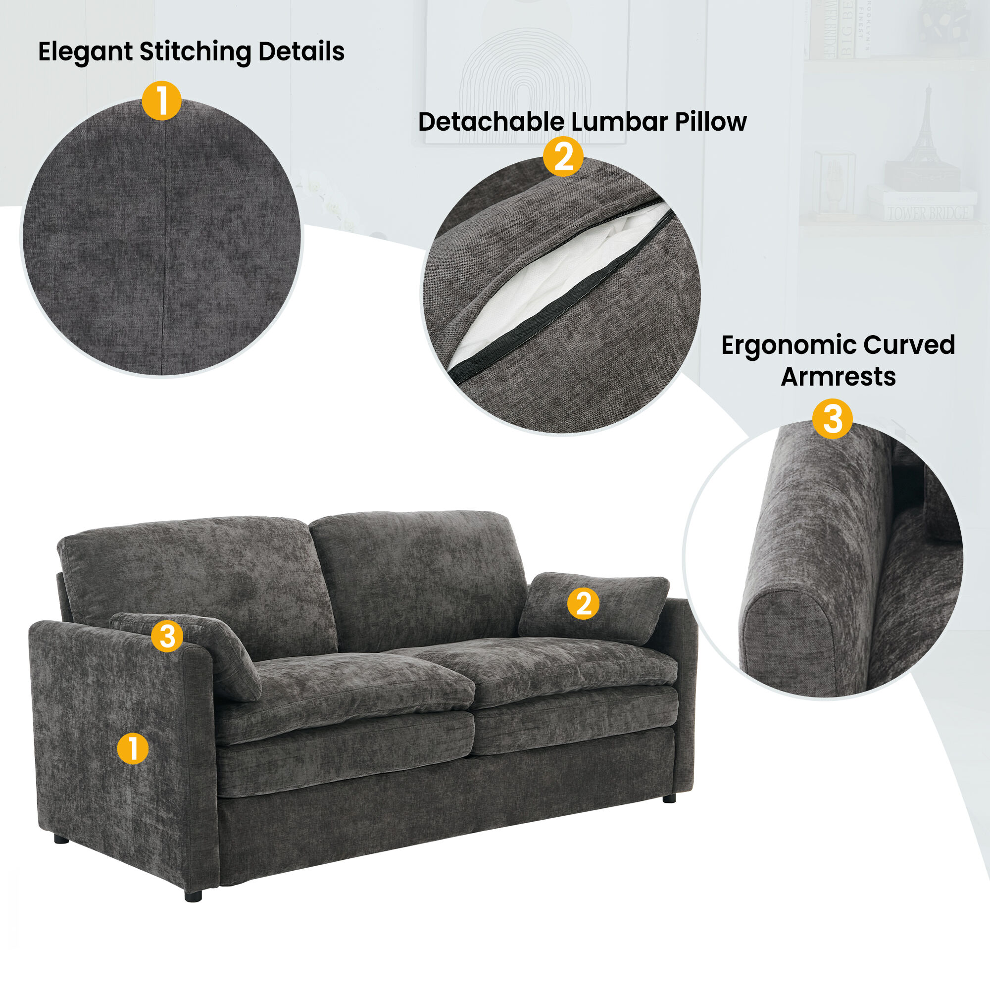 ModernLuxe N719S001920E Sofas-Loveseats - View #4