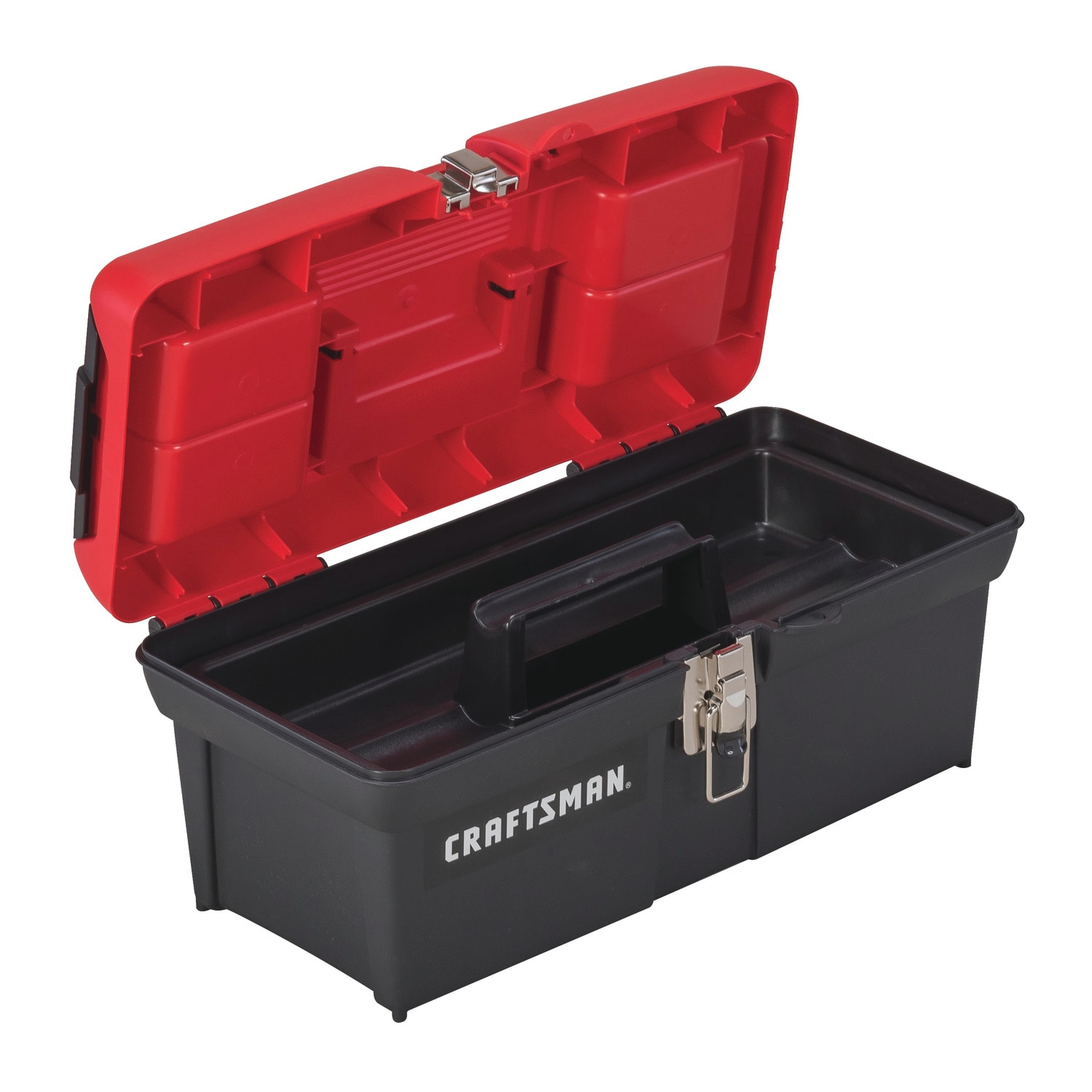 Metal Tool Boxes Tools Box Organizer Portable Storage Case for Home Garage, Size: 38cmx16cmx13cm, Red
