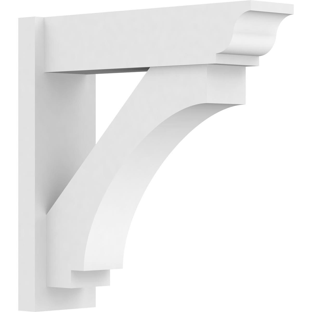Ekena Millwork OUTP07X24X24IMP01 7-in W X 24-in D X 24-in H Imperial Architectural Grade PVC Outlooker with Traditional Ends