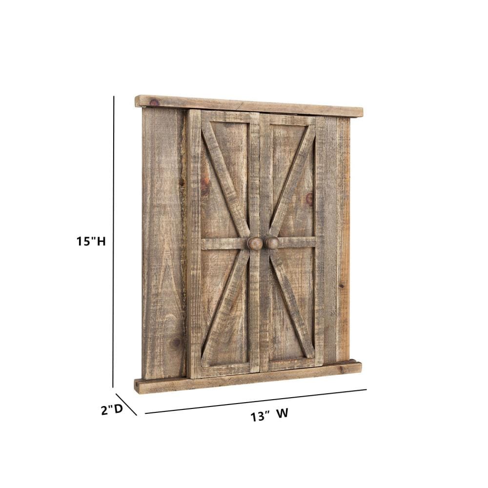 Rustic Brown Wood Barn Door 8x10 Wall Frame