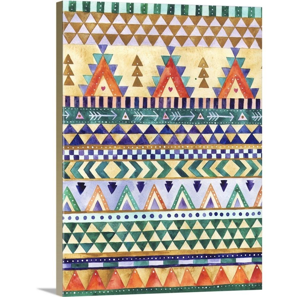 GreatBigCanvas 2199543-24-18X24 Aztec by Ana Victoria Calderon 24-in H x 18-in W Abstract Print on Canvas