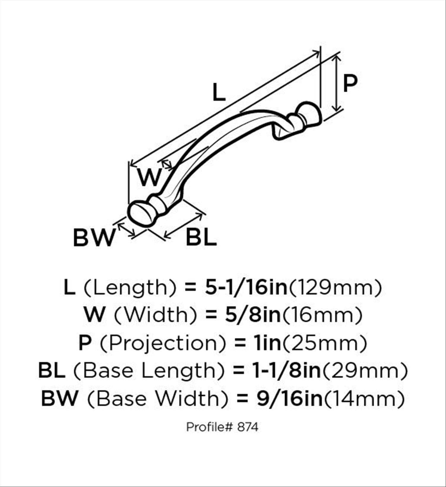 Amerock BP874G9 Cabinet-Pulls - View #9
