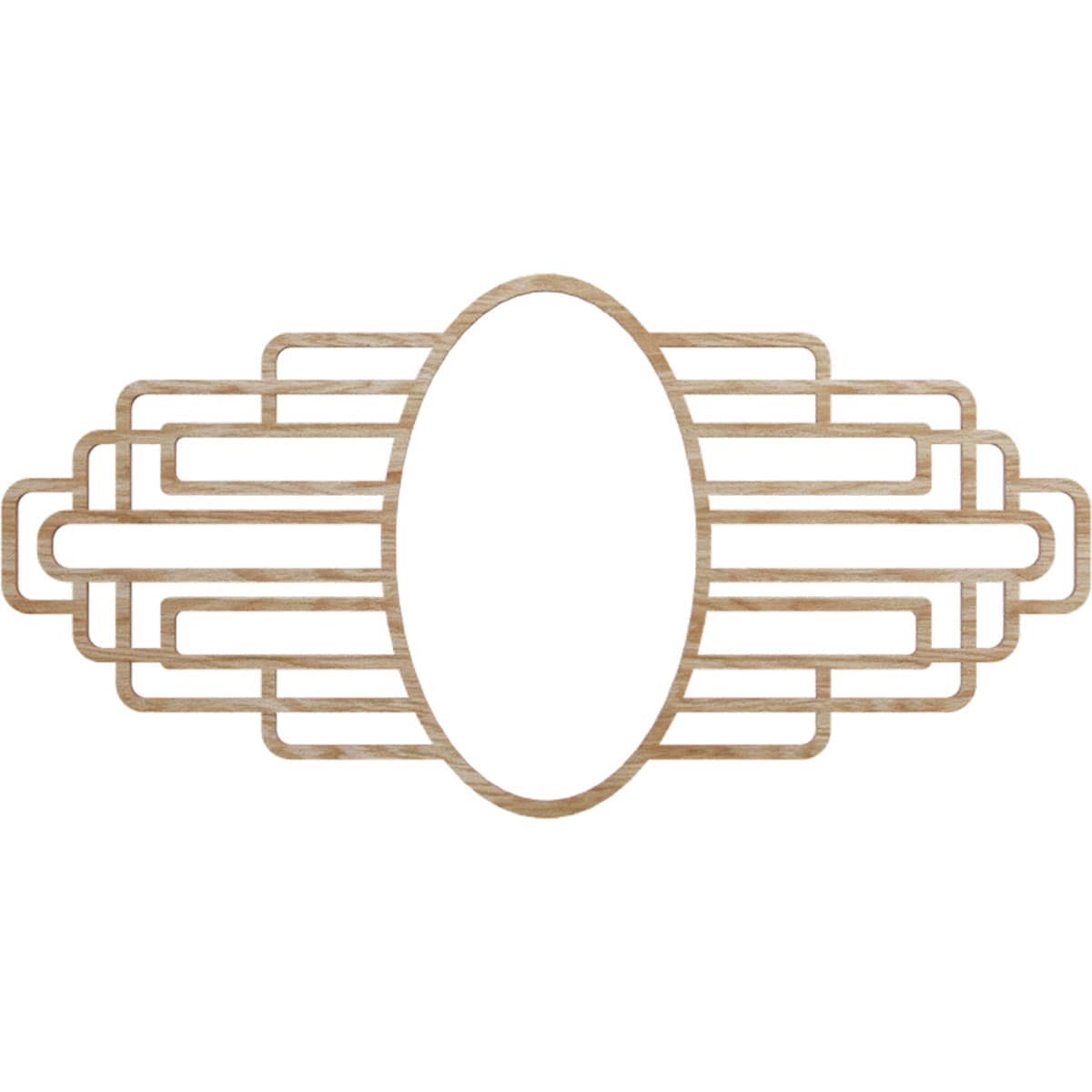 Ekena Millwork CMWP20X10X0250EBRO Elizabeth Fretwork Pierced 10-in W x 20-in L Craftsman Red Oak Wood Whole Ceiling Medallion