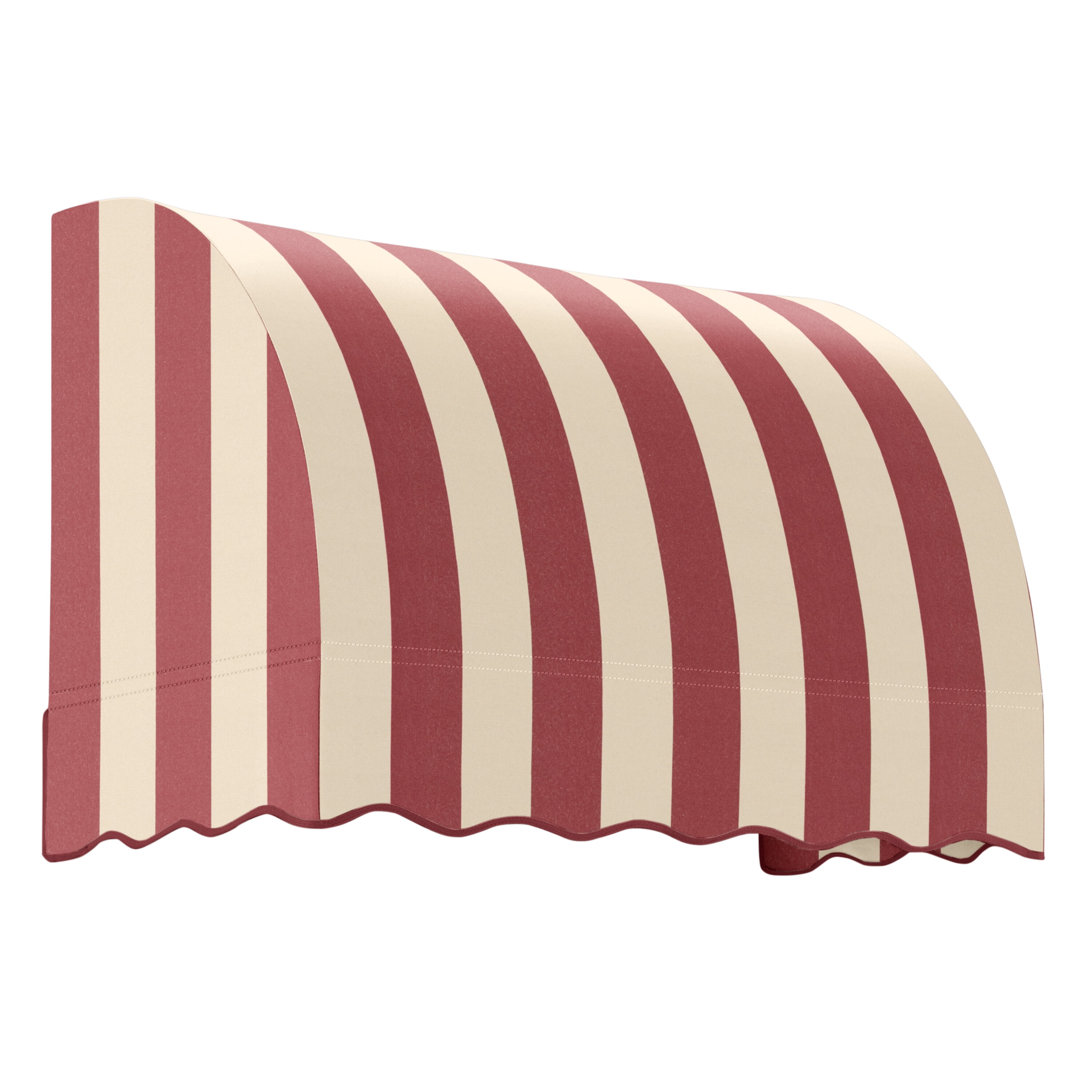 Awntech RS22-L-3BT Savannah 40.5-in Wide x 24-in Projection x 31-in Height Fabric Burgundy/Tan Stripe Striped Fixed Window/Door Awning