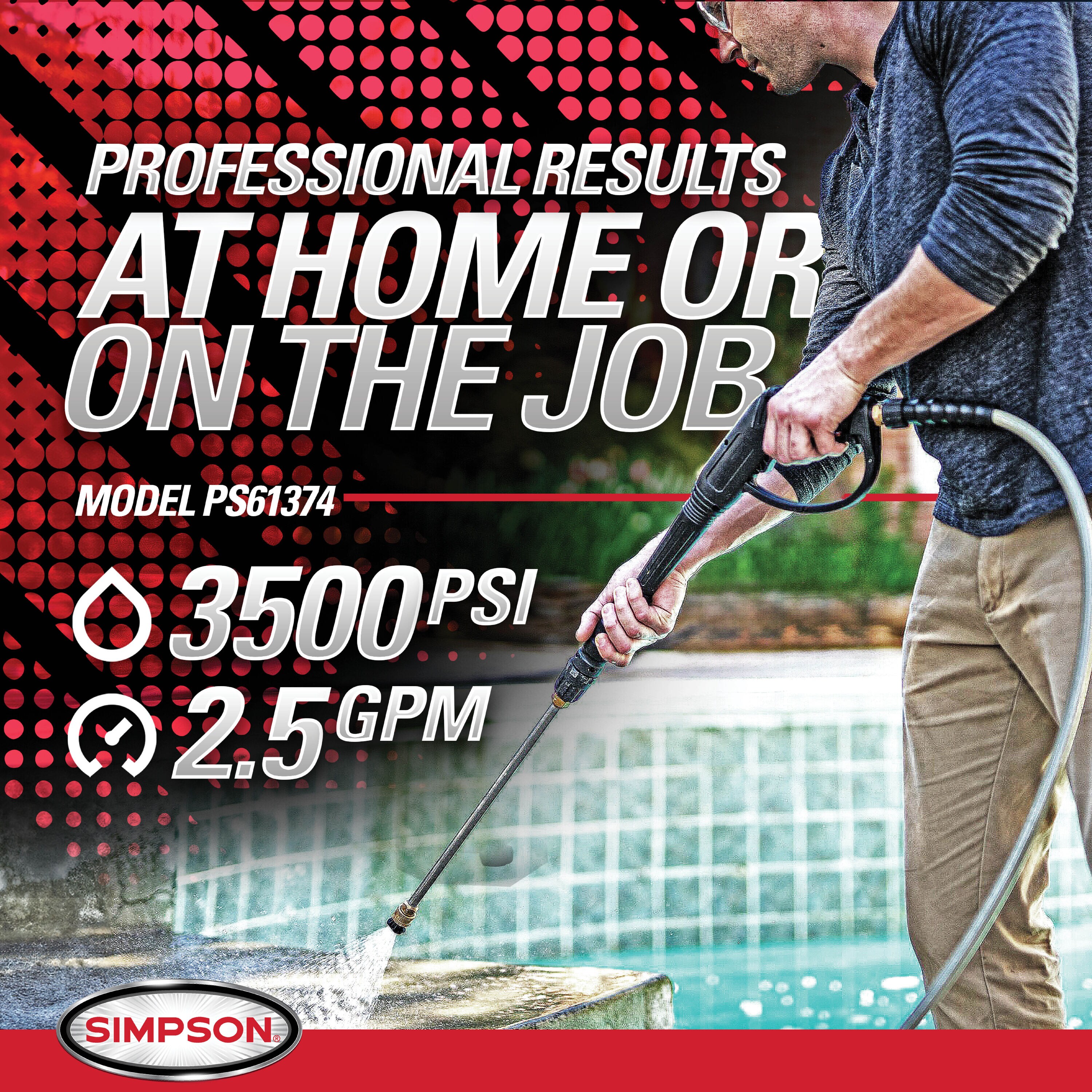 SIMPSON Powershot 3500 PSI 2.5-GPM Cold Water Gas Pressure Washer
