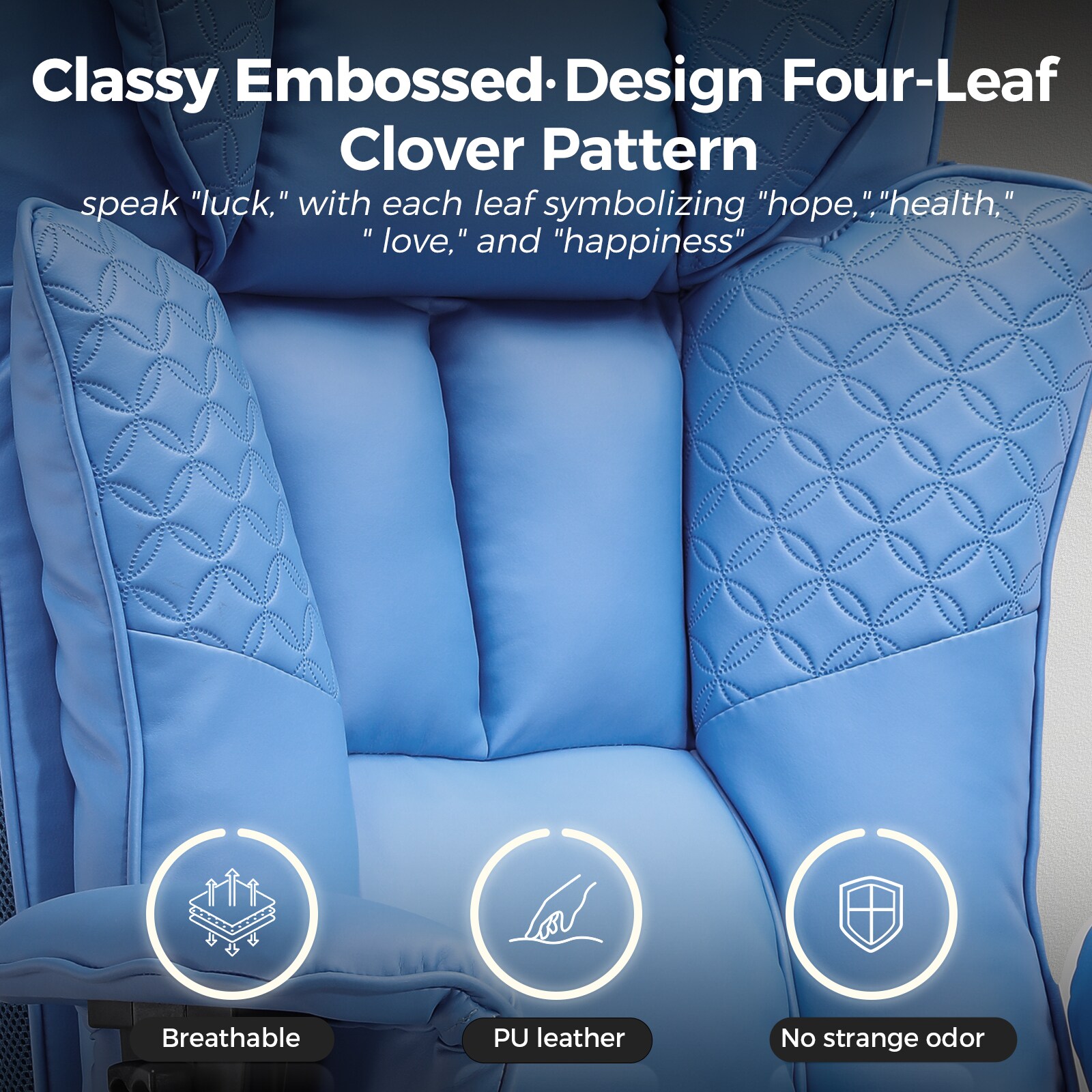 GTPLAYER LOWE'S-CH610-BLUE Office-Chairs - View #3