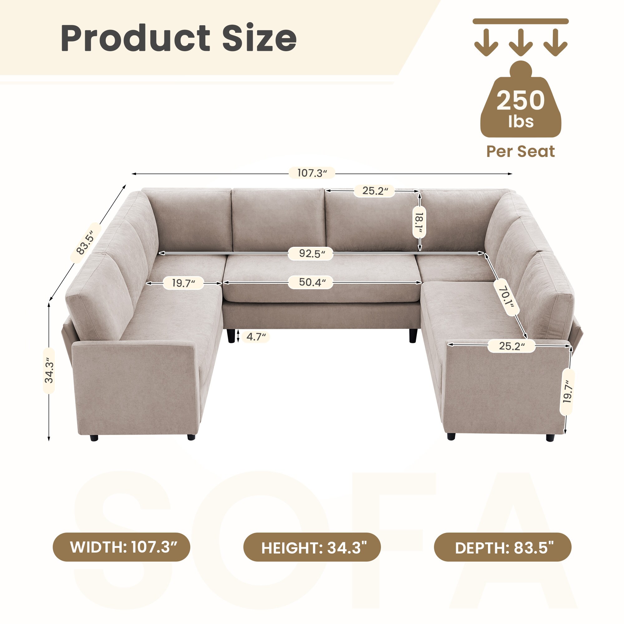 VOUA SAF-WNSZJ-GY Sofas-Loveseats - View #11