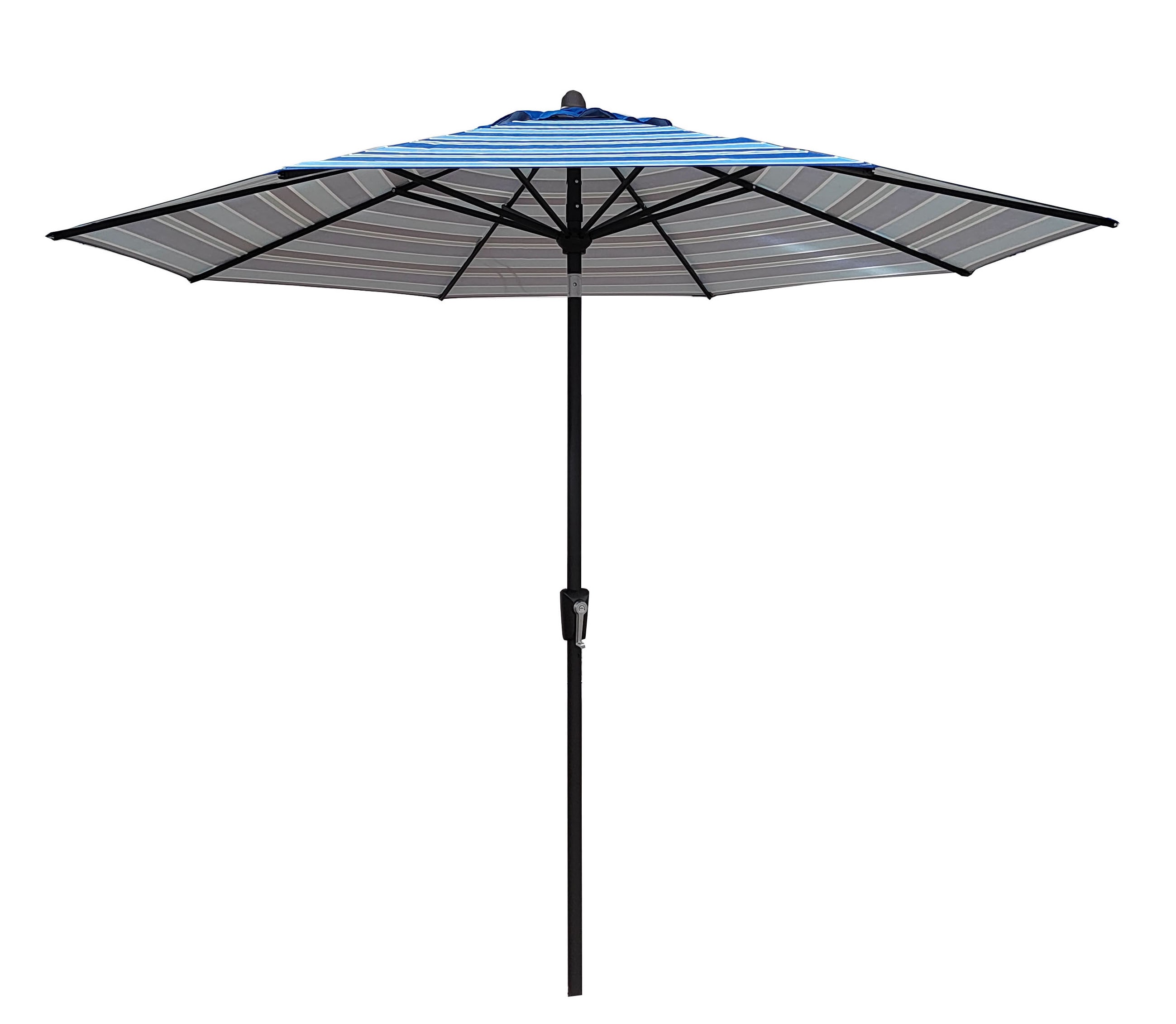allen + roth USA38A278ZT-KA-LS 9-ft Aluminum Blue Auto-tilt Market Patio Umbrella