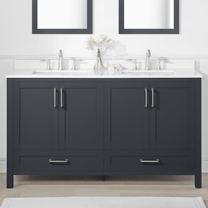 Style Selections Edwards 60 In Dark, 44 Inch Bathroom Vanity Top Only