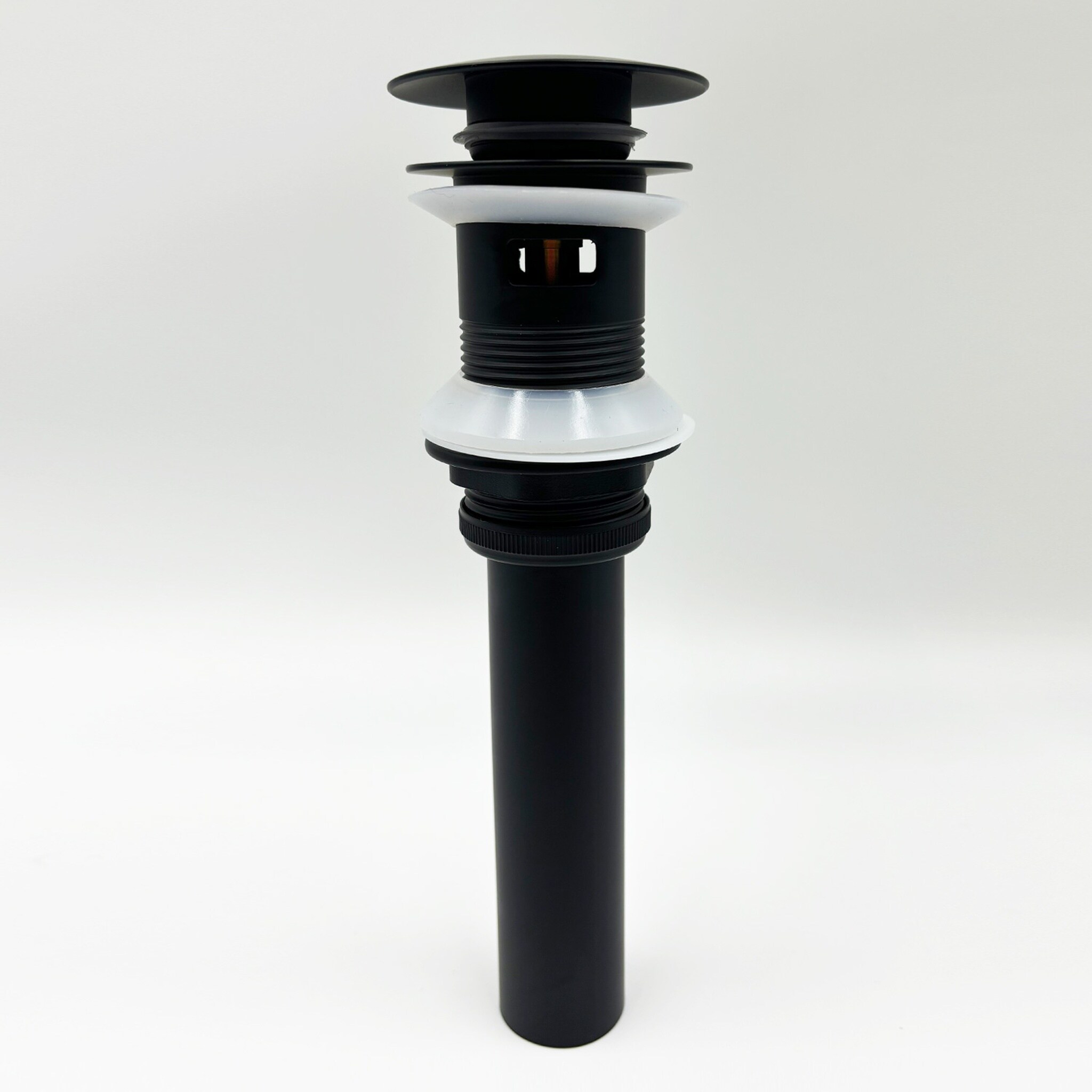 MiniEpic Stainless Steel Matte Black Bathroom Sink Faucet With Overflow ...