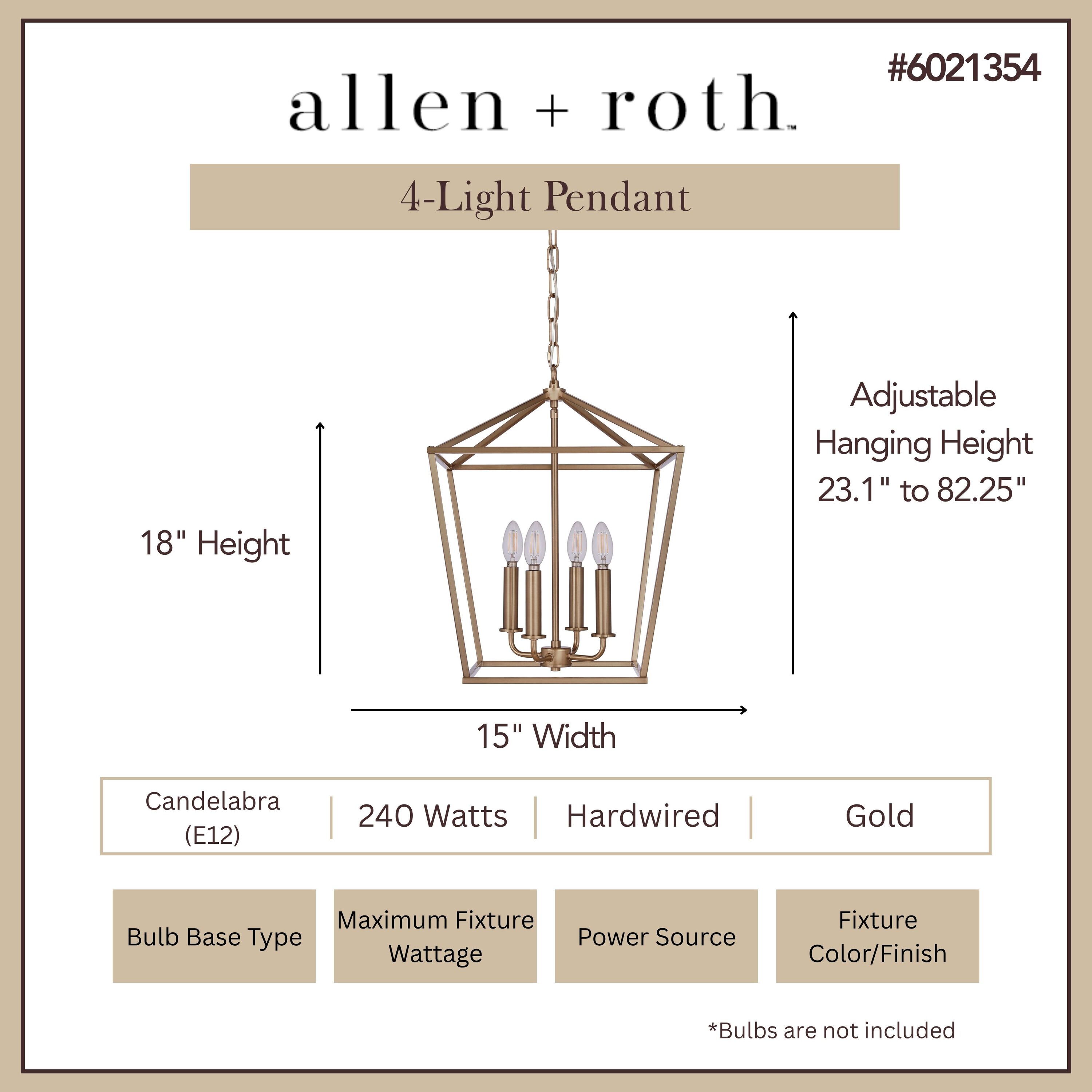allen + roth CH31-4GD Pendant-Lights - View #3