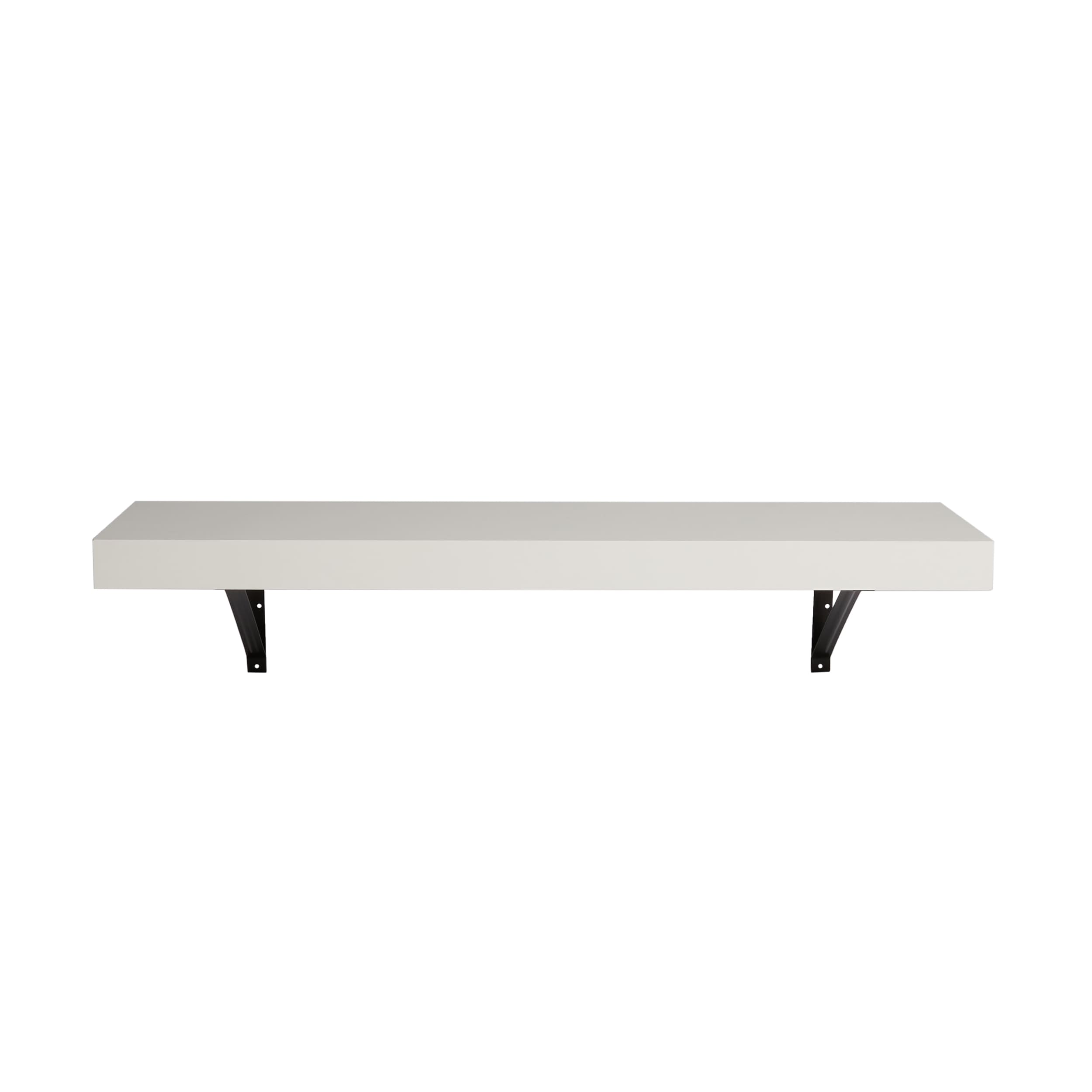 allen + roth H21-0439 35.43-in L x 9.45-in D x 7.68-in H White MDF Rectangular Bracket shelf