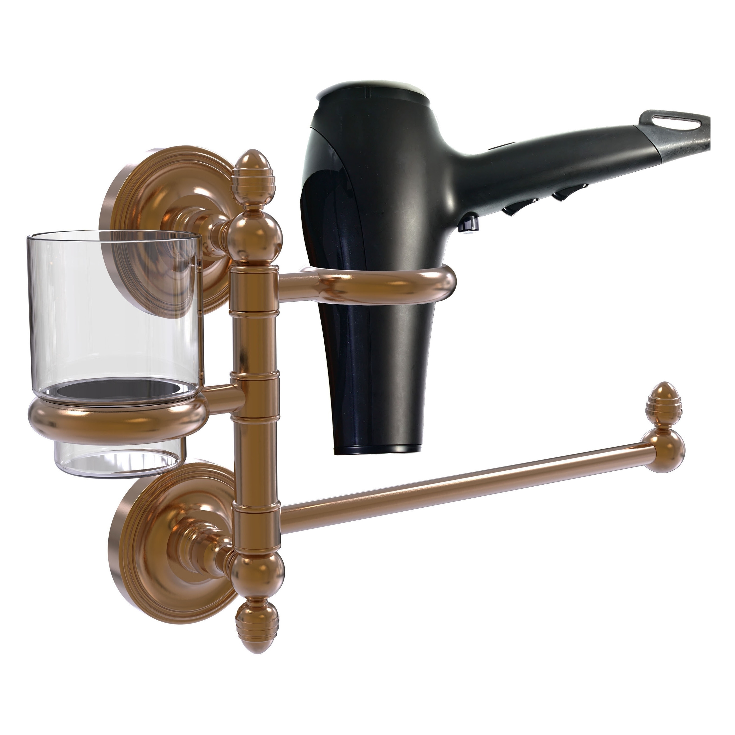 Allied Brass PR-GTBD-1-BBR 2 -Piece Prestige Regal Brushed Bronze Decorative Bathroom Hardware Set Towel Bar, Included