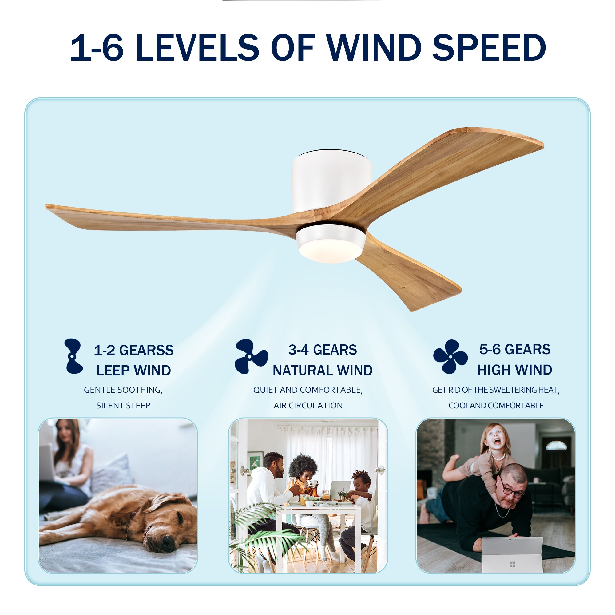 WELLFOR GASL395V80WT Ceiling-Fans - View #13