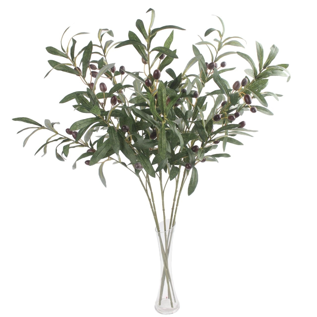 Aoibox  28 in Artificial Olive Branch Stems Faux Green Foliage Vase Filler Branches for Decor 5 Pack