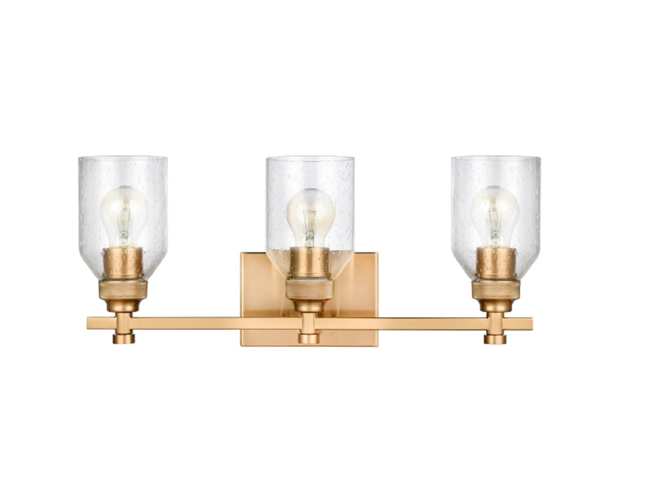 Signature Hardware Stolo 20-in 3-Light Brushed Gold Modern/Contemporary ...