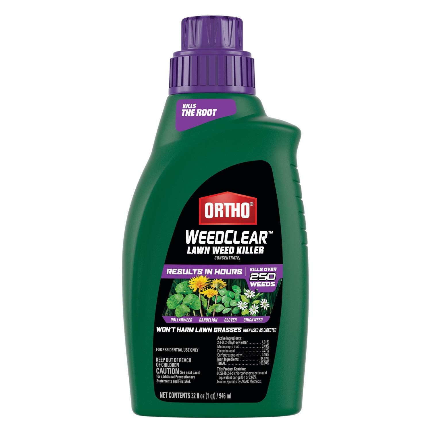 ORTHO WeedClear Concentrate - Powerful Lawn Weed Killer for Dollarweed  Dandelion and Clover - 32 fl. oz. in the Weed Killers department at  Lowes.com