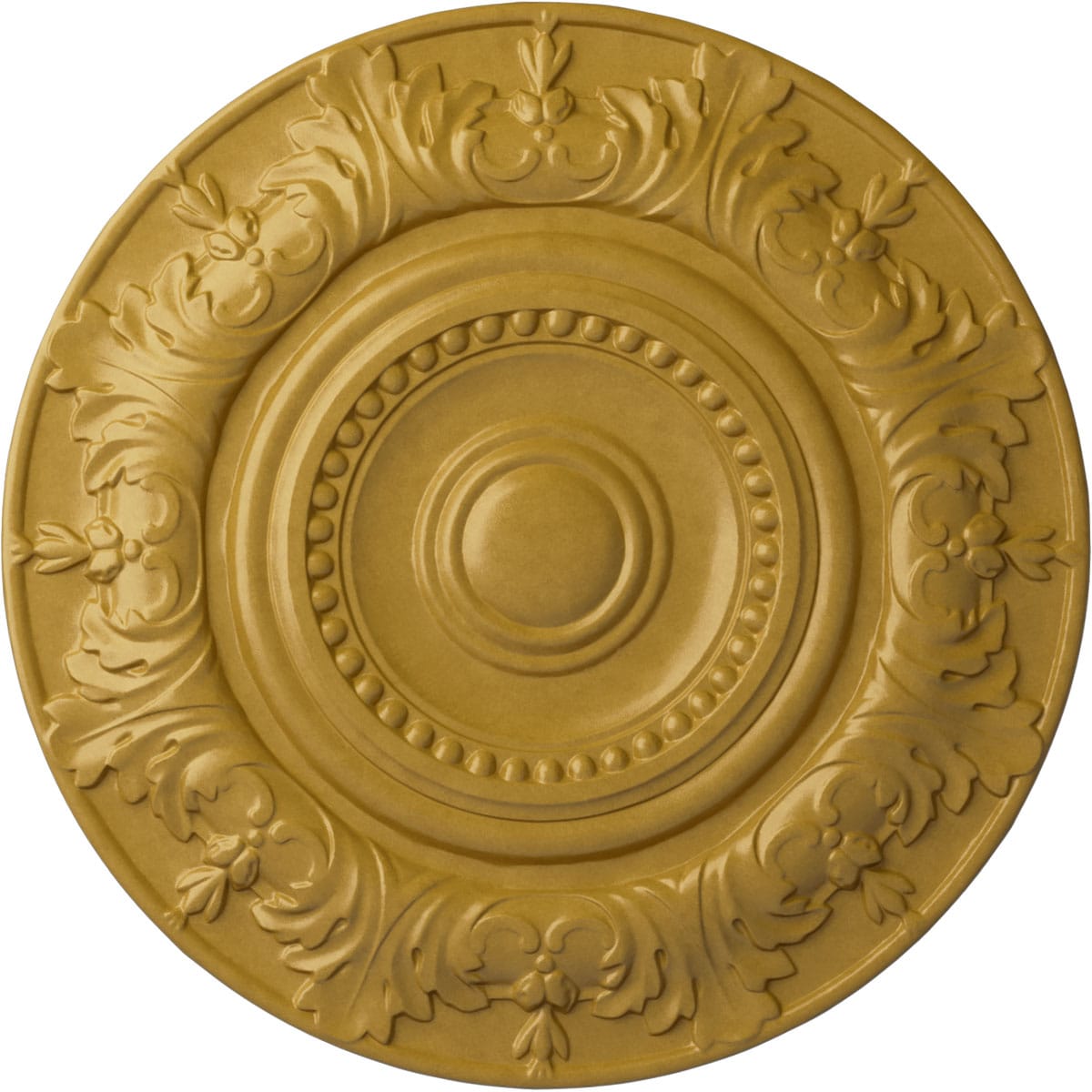 Ekena Millwork CM20BXIGS Biddix 20.875-in W x 20.875-in L Painted Iridescent Gold Polyurethane Whole Ceiling Medallion