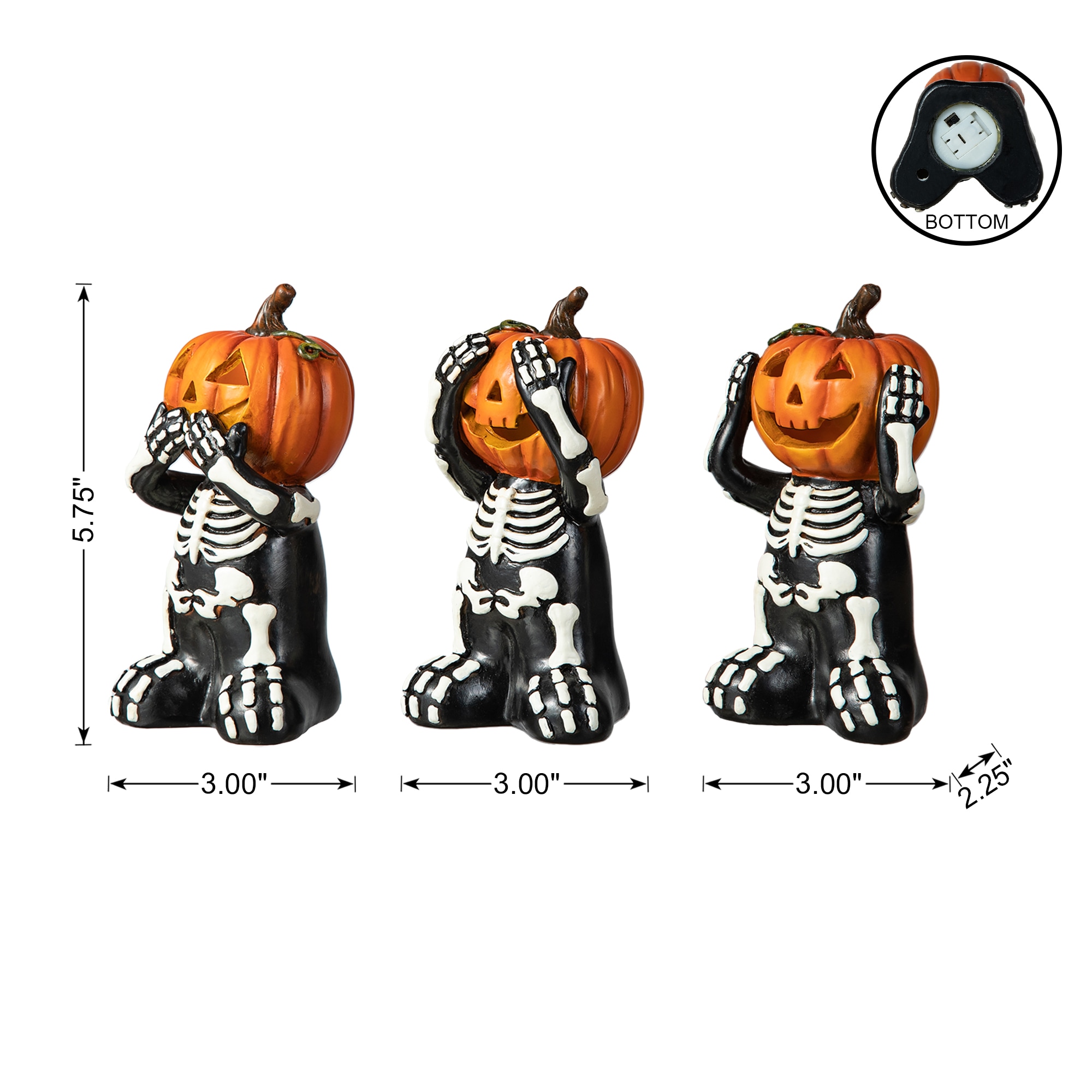 Glitzhome 2039600003 Table-Halloween-Decor - View #5