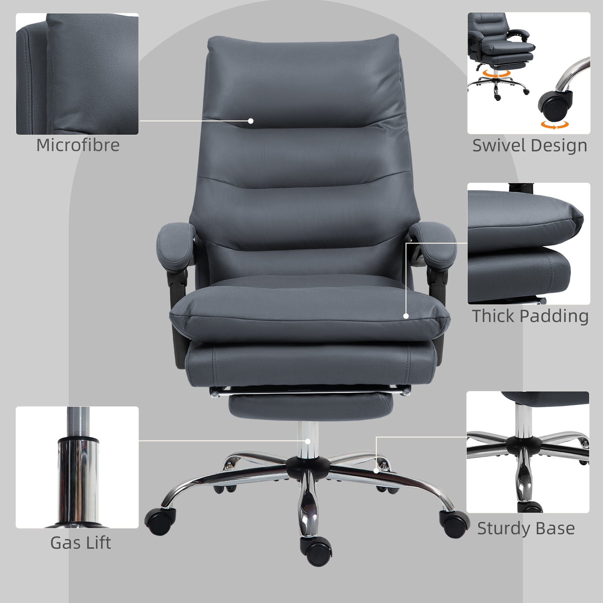 Vinsetto 921-674V80CG Office-Chairs - View #9