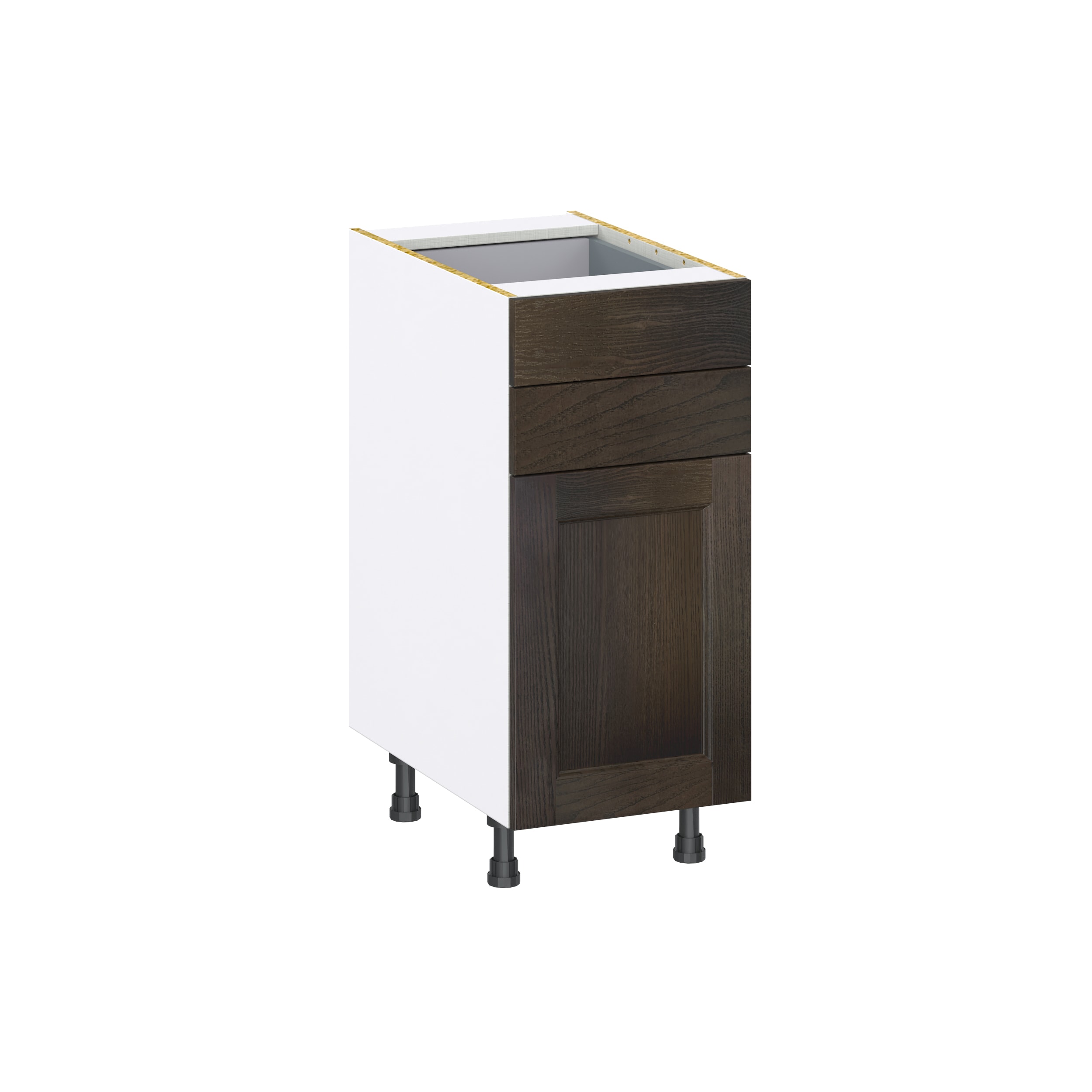 Hugo&Borg DSB15B(L/R)-MO Montclaire 15-in W x 34.5-in H x 24-in D Wood 2 -Drawers Base Fully assembled Cabinet (Recessed Panel Shaker)