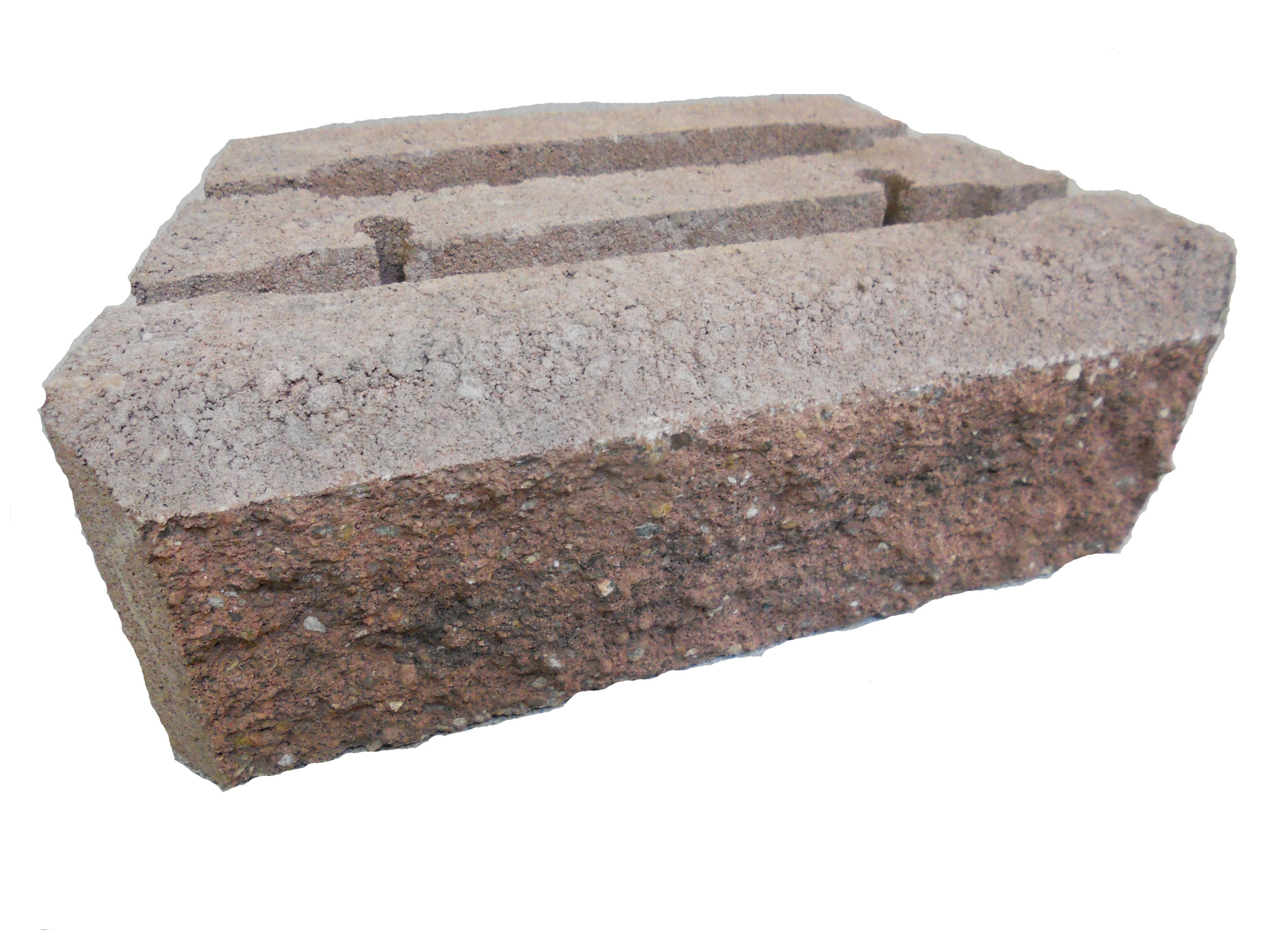  LIWALLRC 4-in H x 12-in L x 7-in D Red Charcoal Concrete Retaining Wall Block