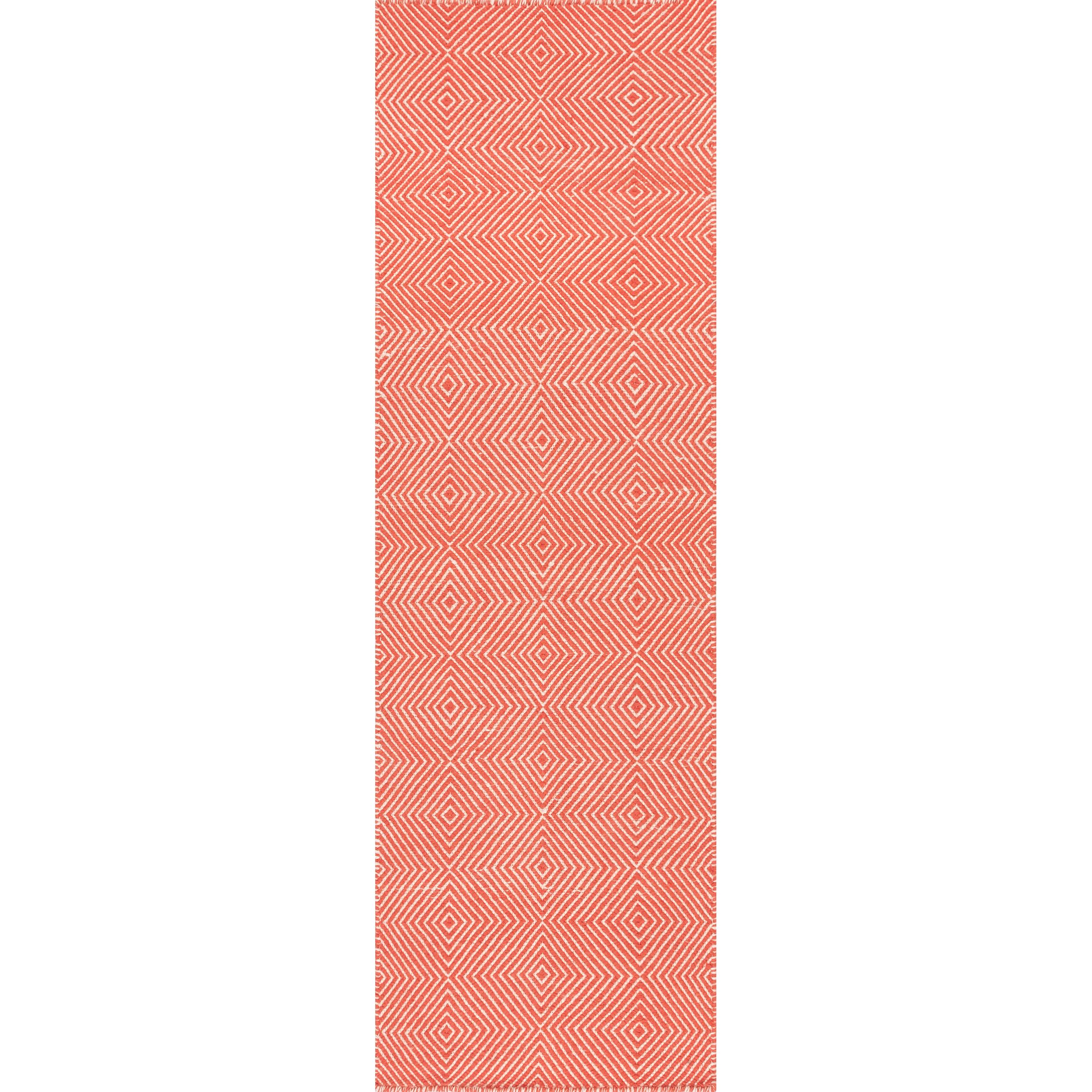 nuLOOM MTSF01H-206 Ago 2 x 6 (ft) Wool Rust Rectangular Indoor Geometric Runner rug