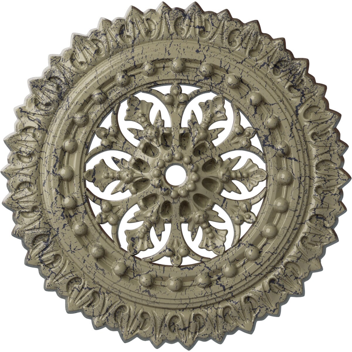 Ekena Millwork CM18SKCSC Sellek 18.5-in W x 18.5-in L Painted Castle Stone Crackle Polyurethane Whole Ceiling Medallion
