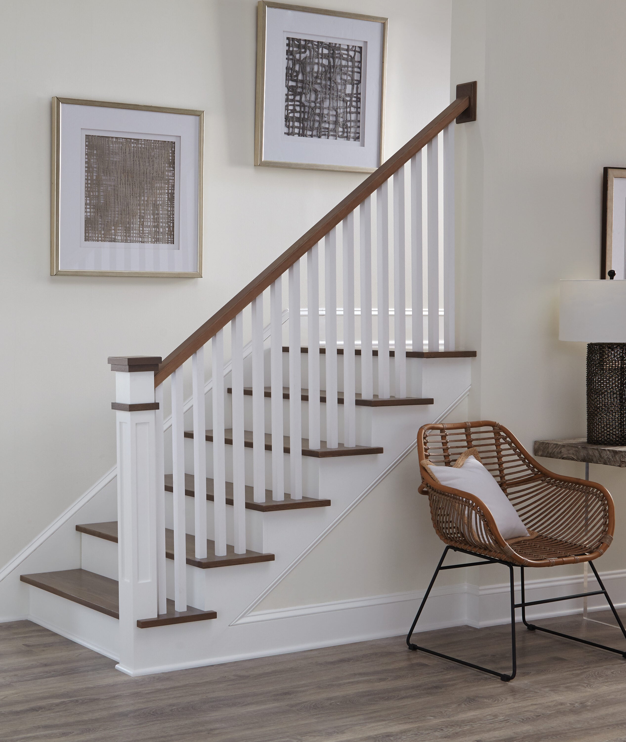 White Interior Railings & Stair Parts at