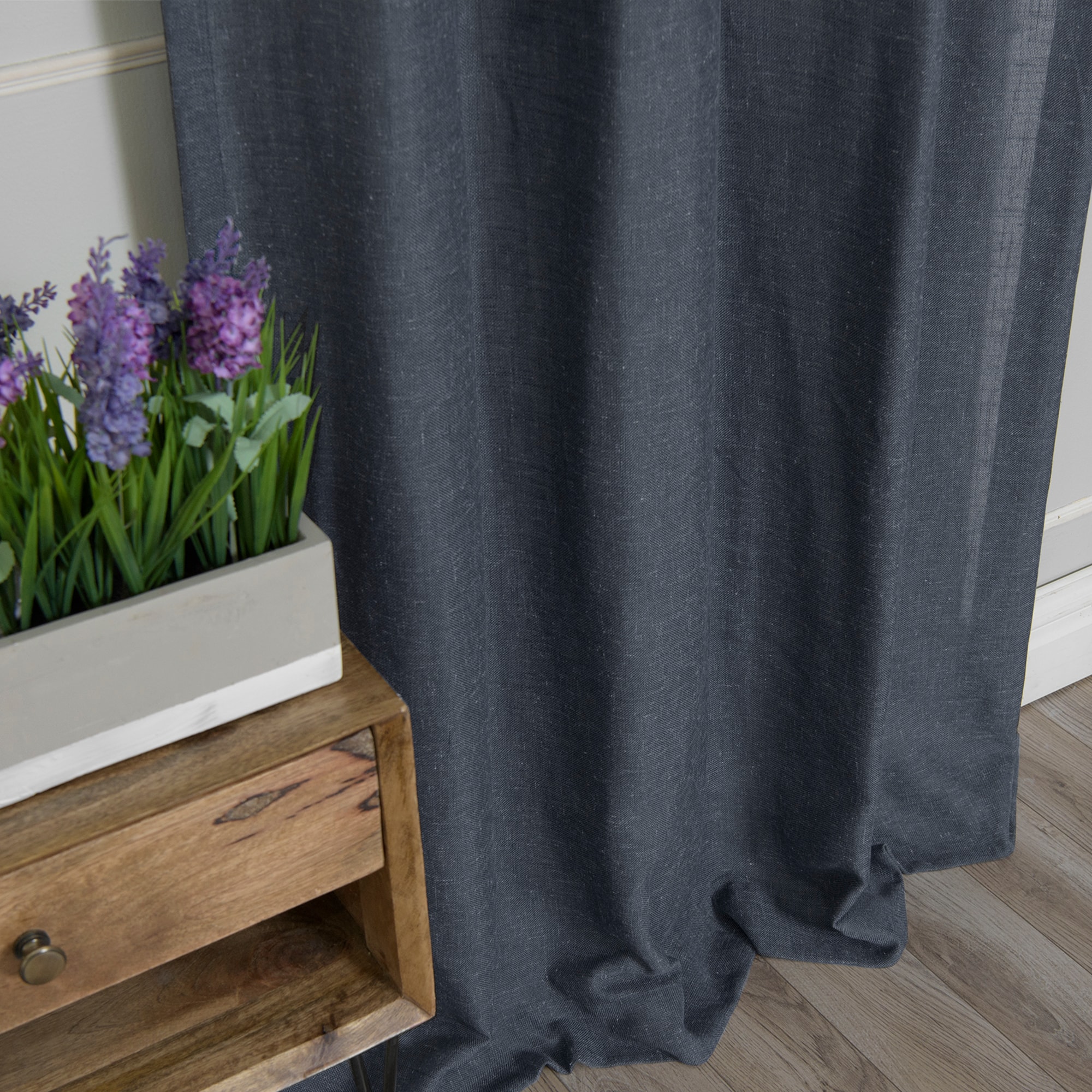 Best Home Fashion JC-GR-FAUXLIN-84-IND curtains - View #5