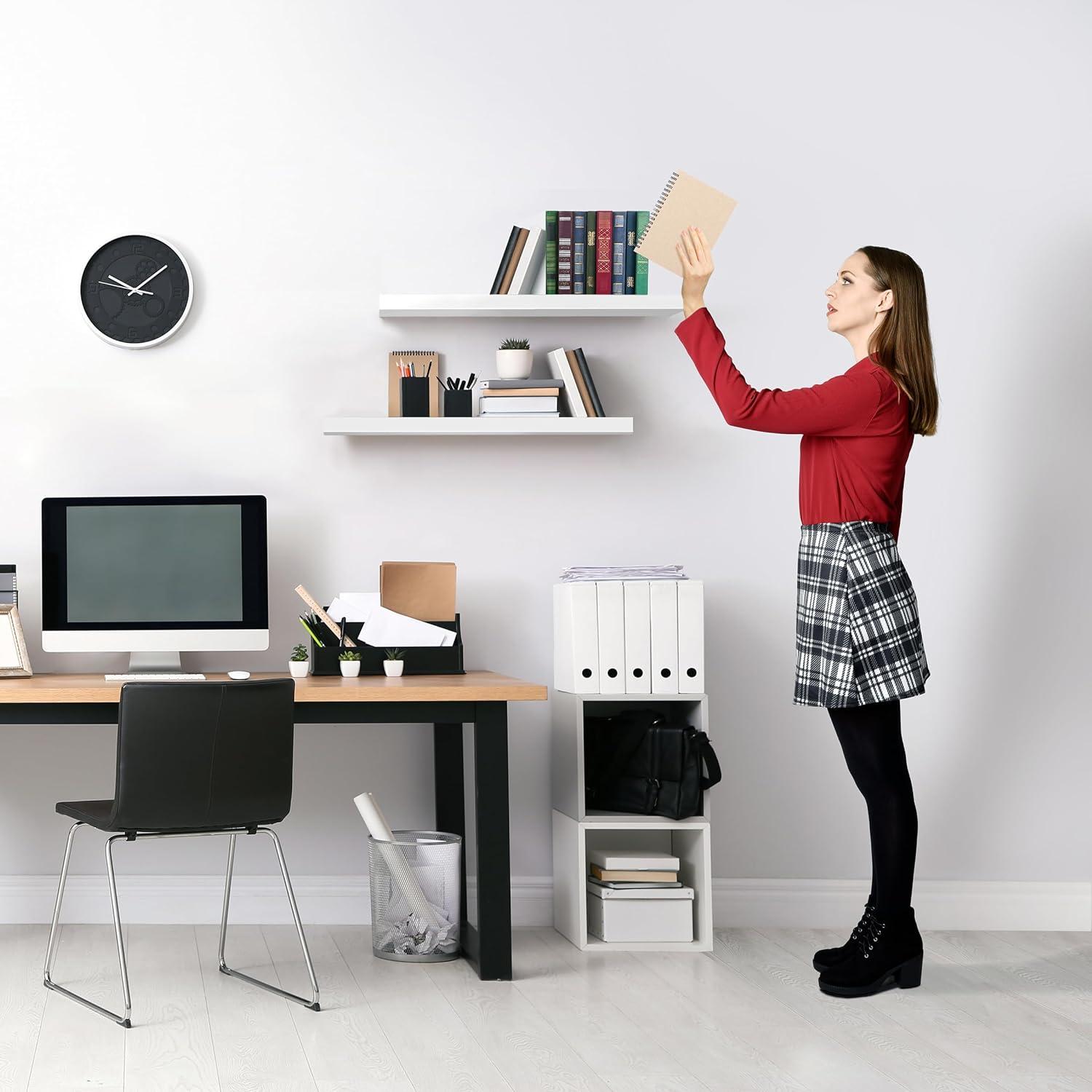 SORBUS WD-FLT-WH Wall-Mounted-Shelving - View #6