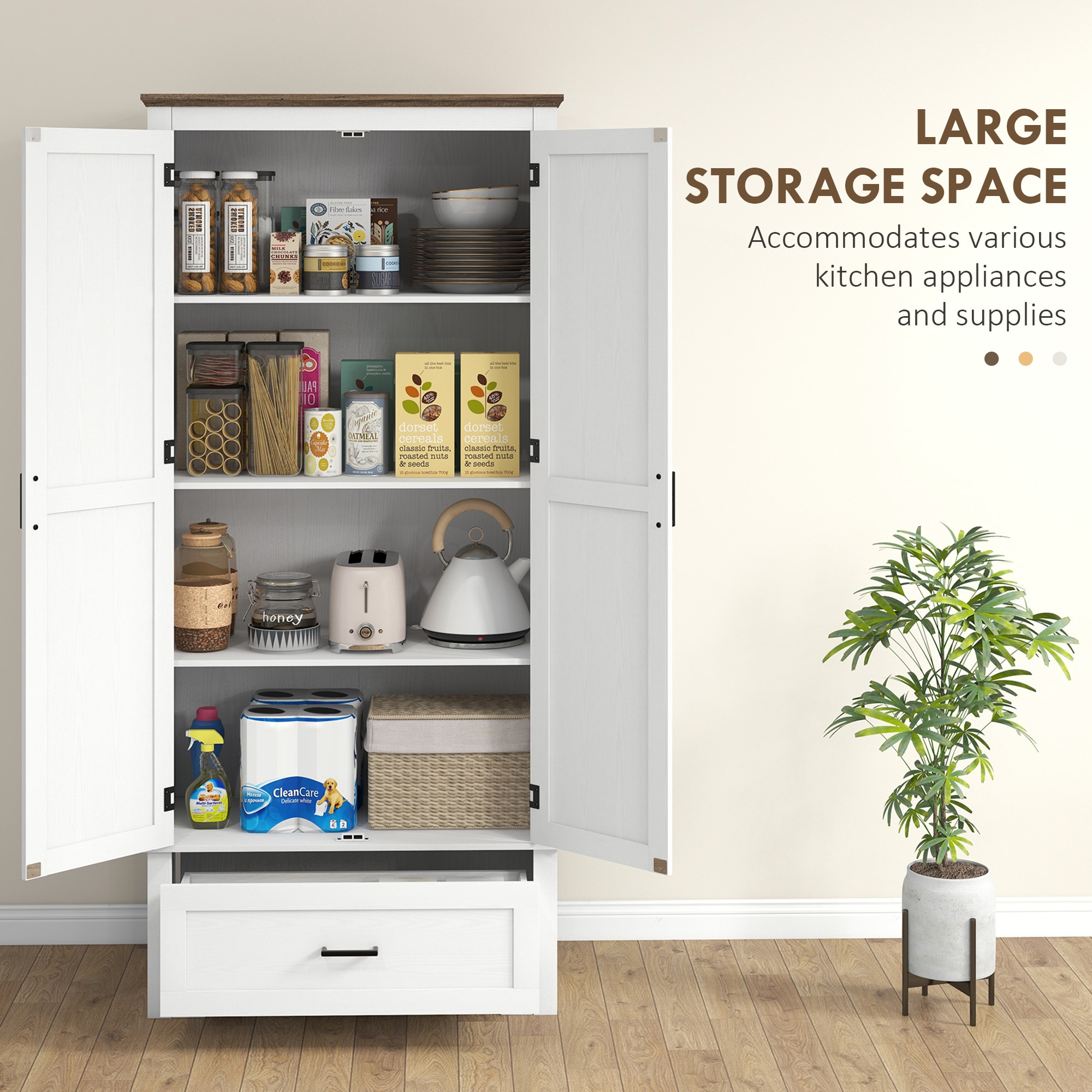 HomCom 83A-170V80CW Pull-Out-Cabinet-Baskets - View #9