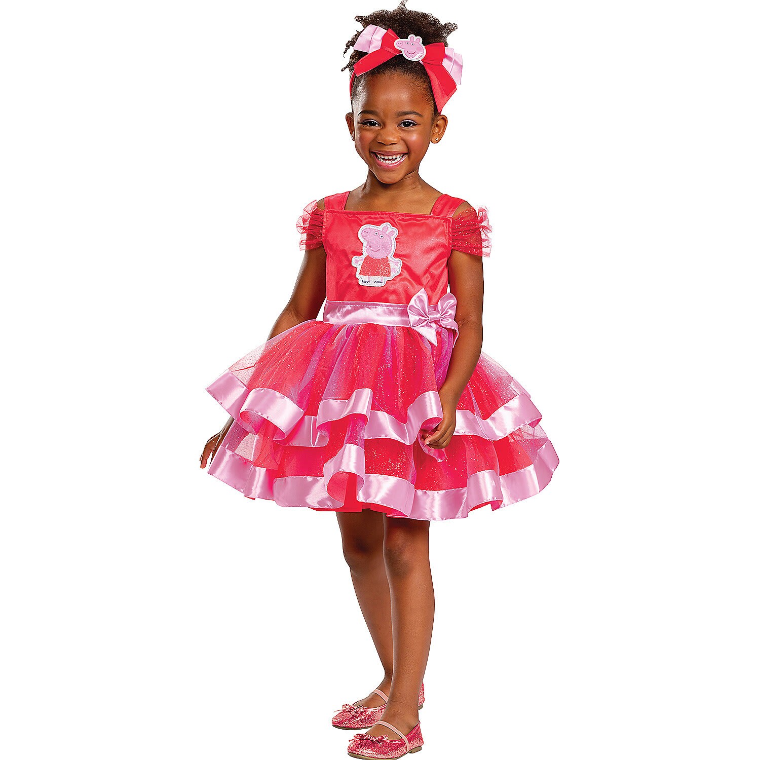 Disguise Peppa Pig Toddler Costume, Official 20th Anniversary Peppa Pig Costume With Headband Skirt And Tail Child Size 2t
