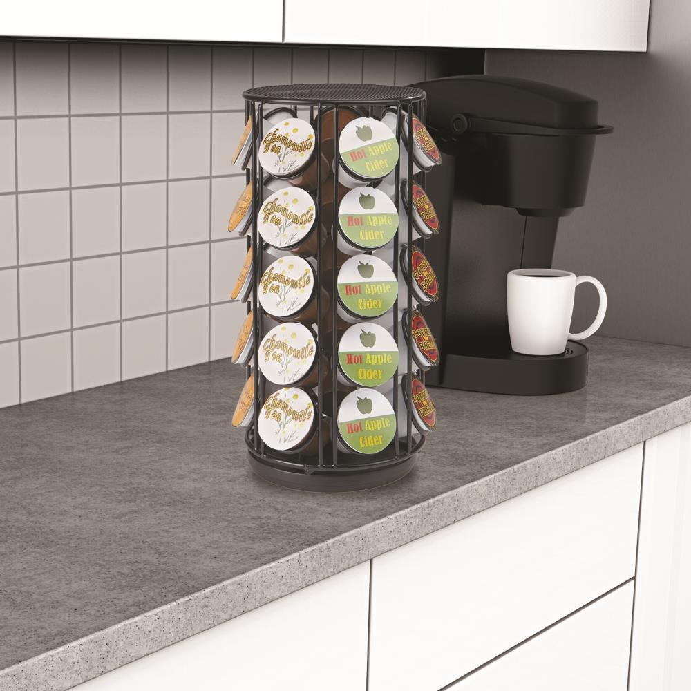 K-Cup Coffee Pod Storage Spinning Carousel Holder - 24 ct, Black