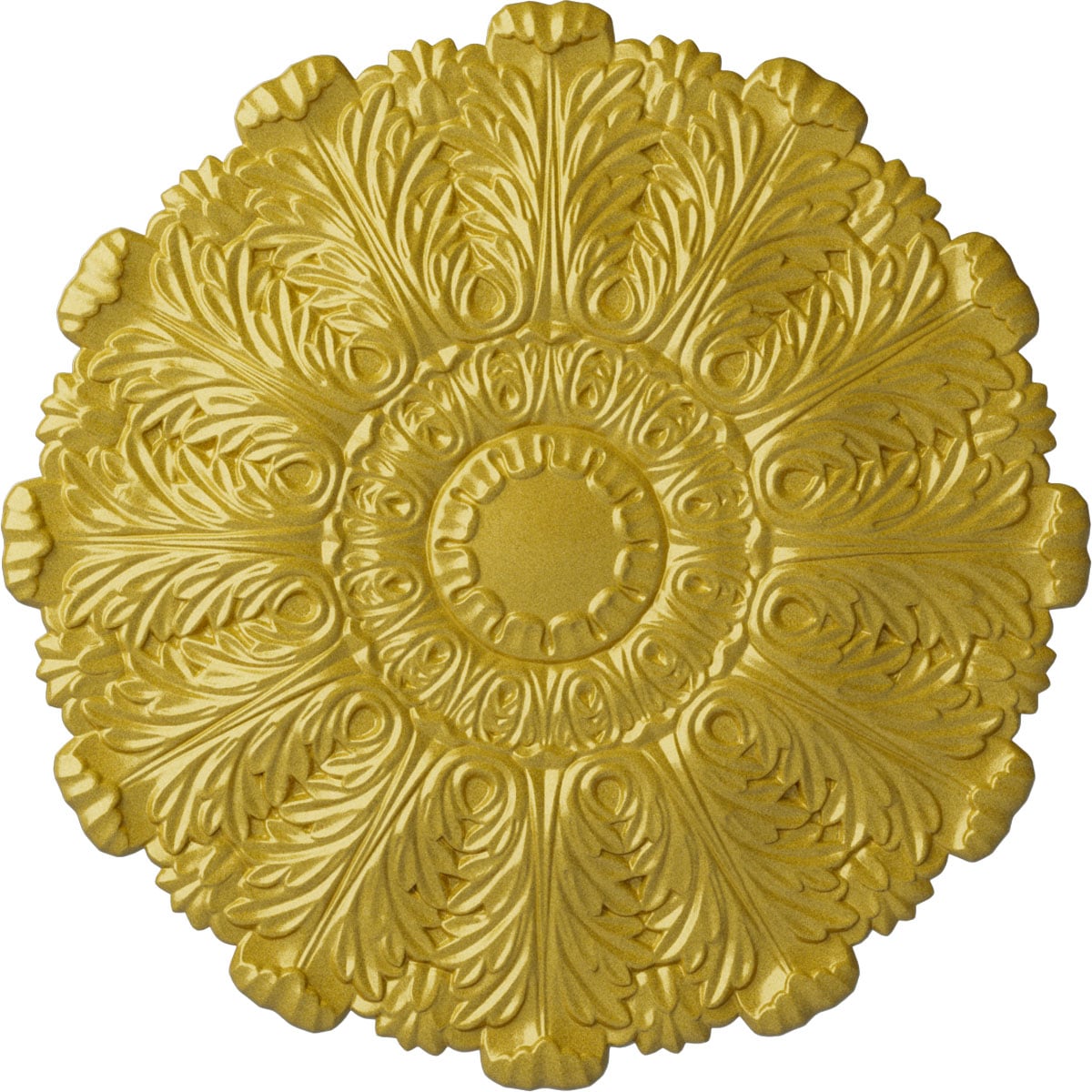 Ekena Millwork CM31DURGS Durham 31-in W x 31-in L Painted Rich Gold Polyurethane Whole Ceiling Medallion