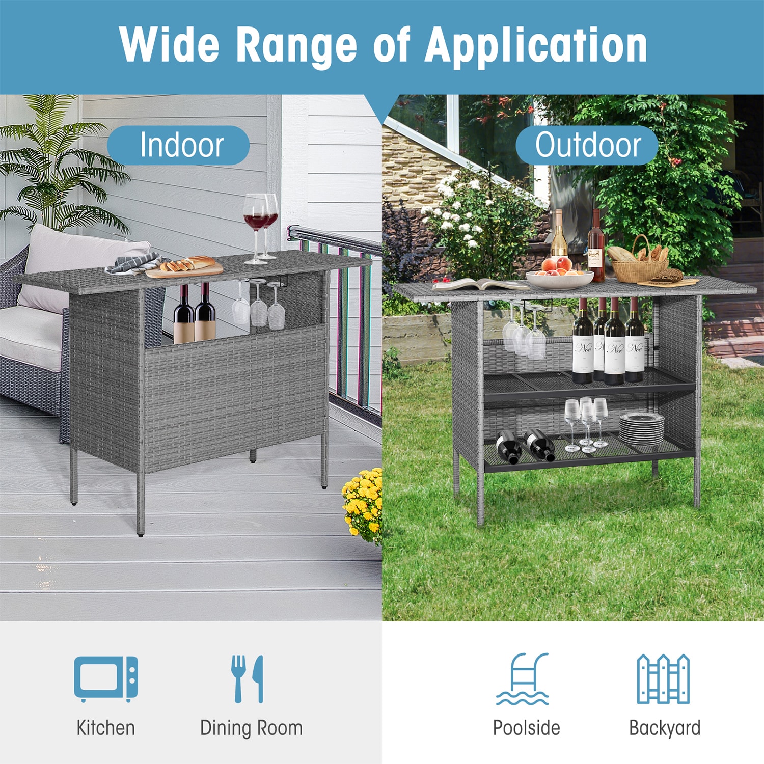 WELLFOR OUG70677 Patio-Tables - View #7