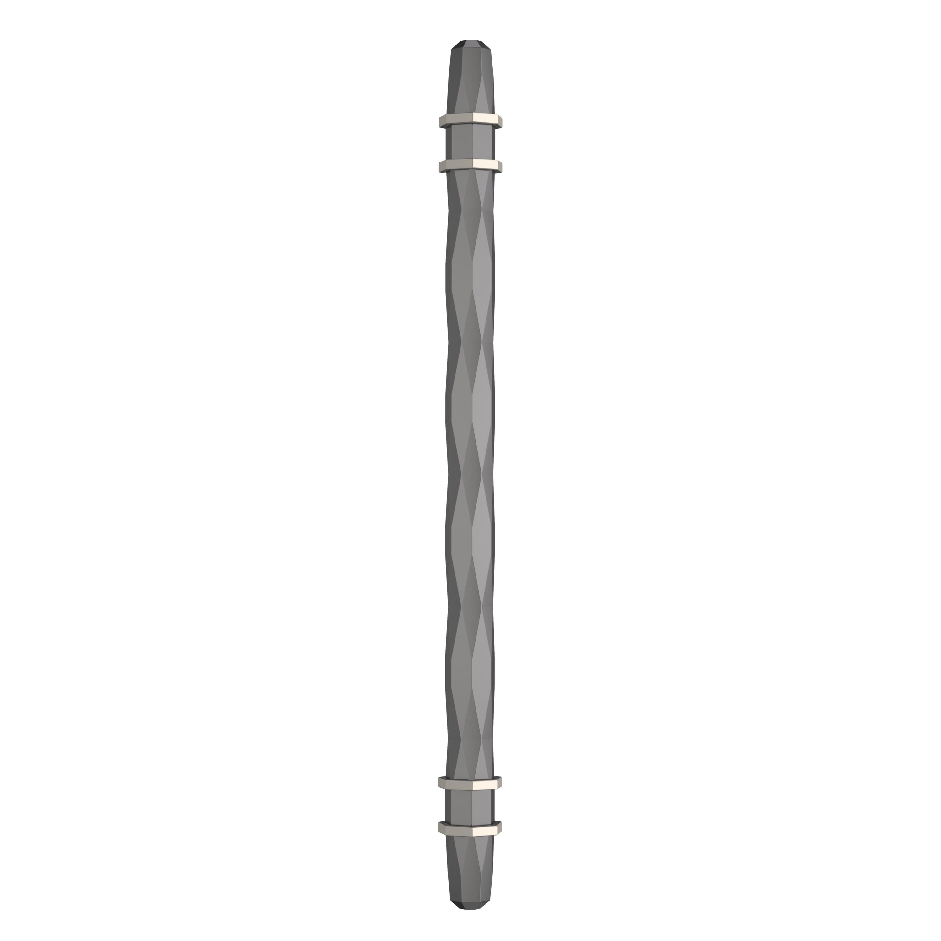 Modern 8-inch Black Chrome and Satin Nickel Bar Cabinet Pull