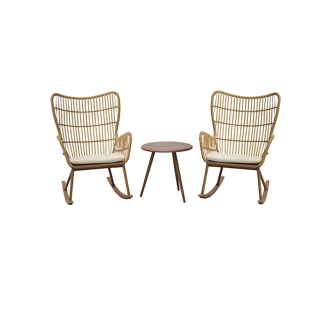 Style Selections Lynton 3 Piece Woven, Outdoor Furniture 3 Piece Sets
