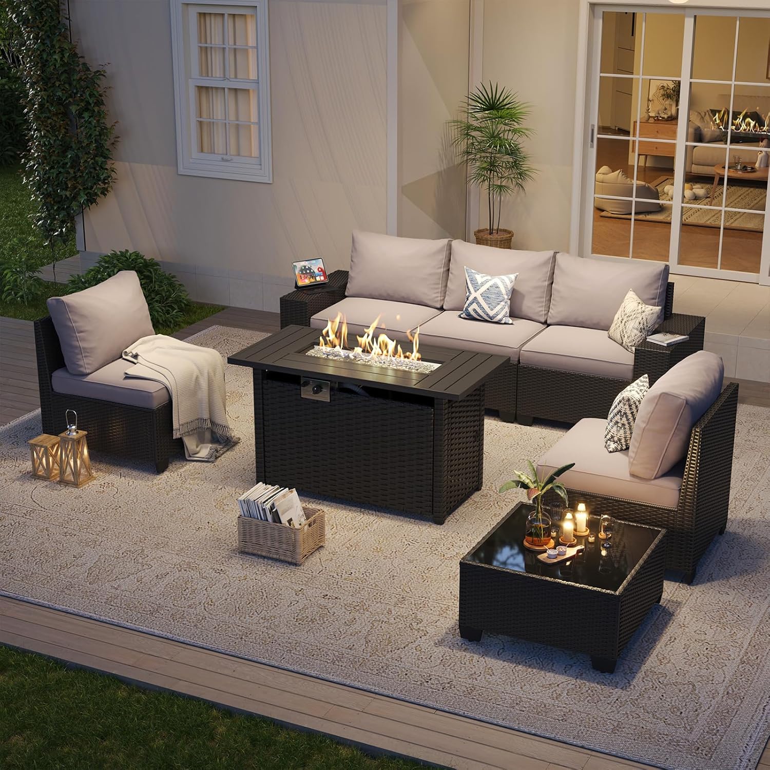 AOXUN PA-039BK04 Patio-Conversation-Sets - View #7