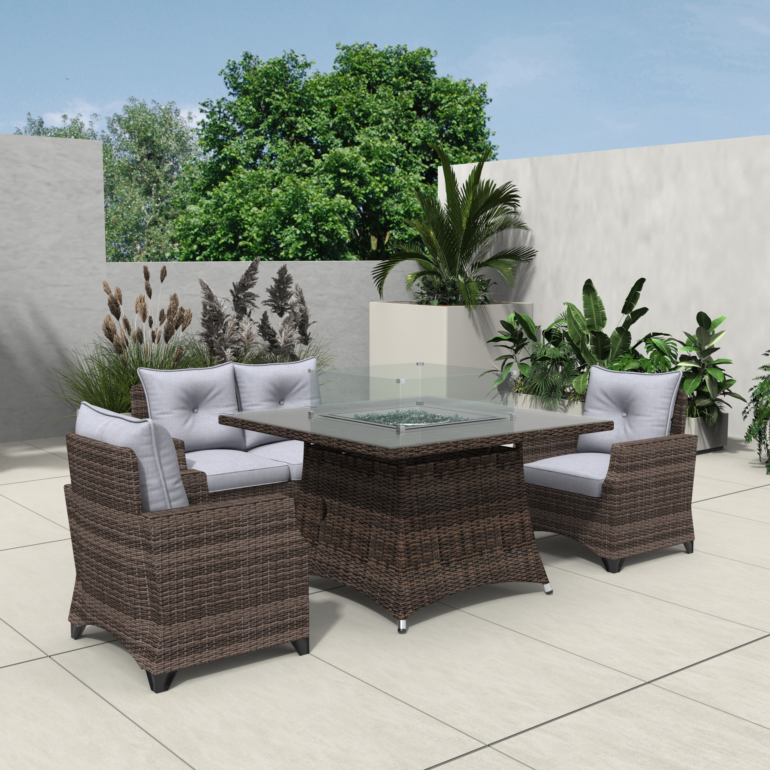 Direct Wicker DWG-1801P1104-BR Patio-Conversation-Sets - View #3
