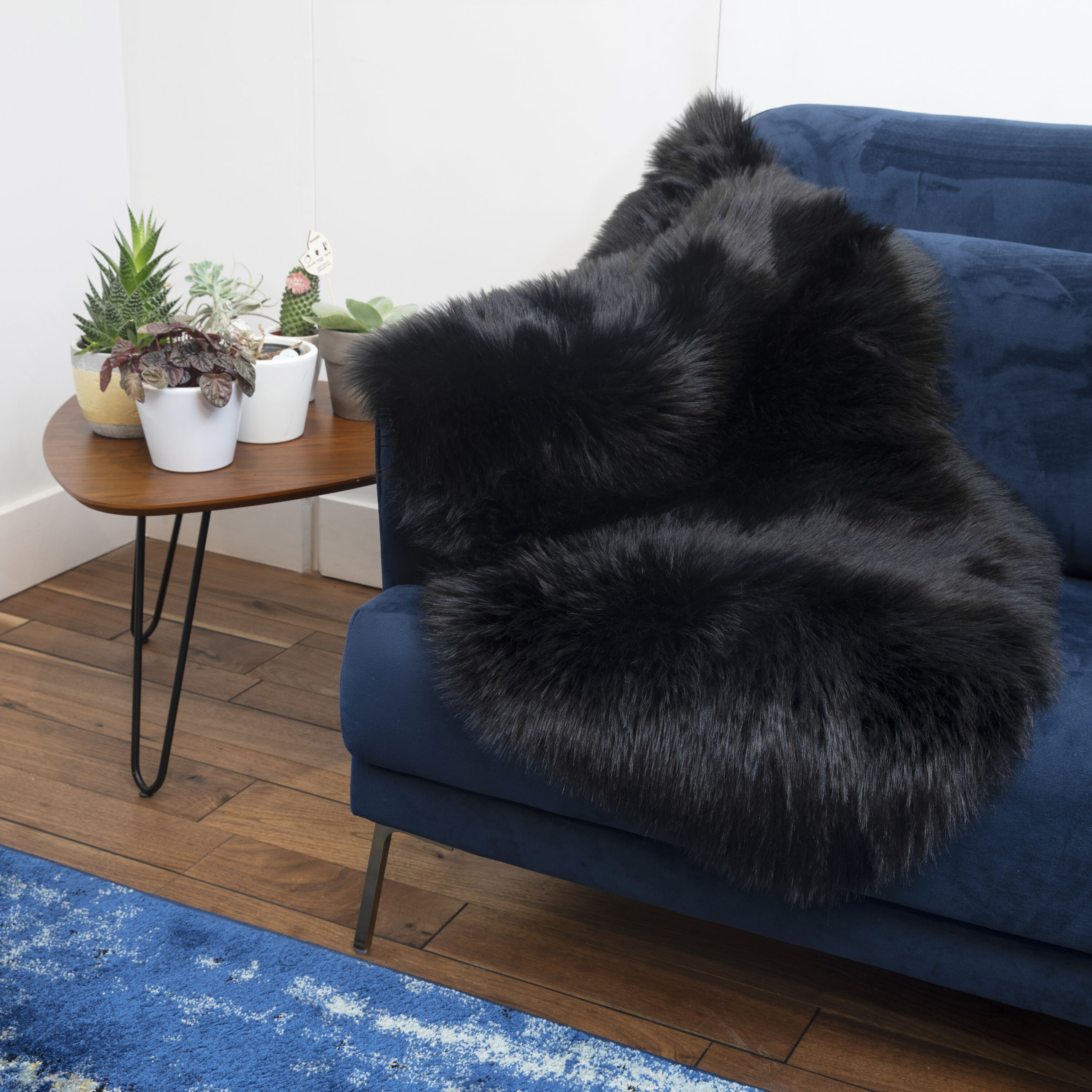 Walk on Me Brown 6 ft. x 9 ft. Solid Super Soft Faux Fur Area Rug