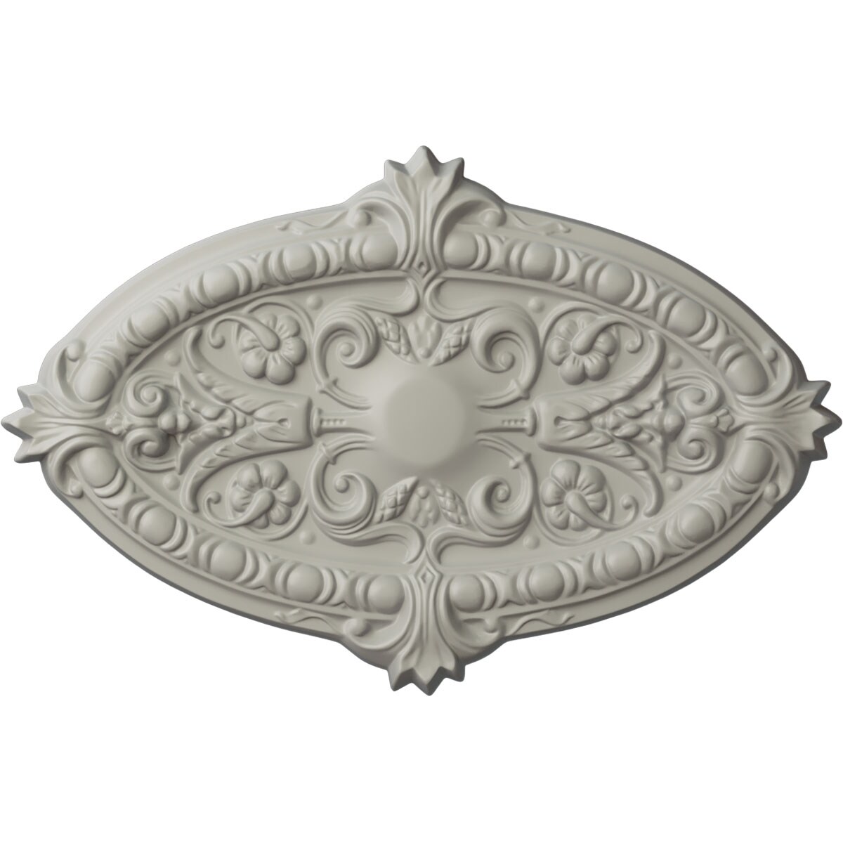 Ekena Millwork CM26MRPCF Marcella 17.25-in W x 26.75-in L Painted Pot Of Cream Polyurethane Whole Ceiling Medallion