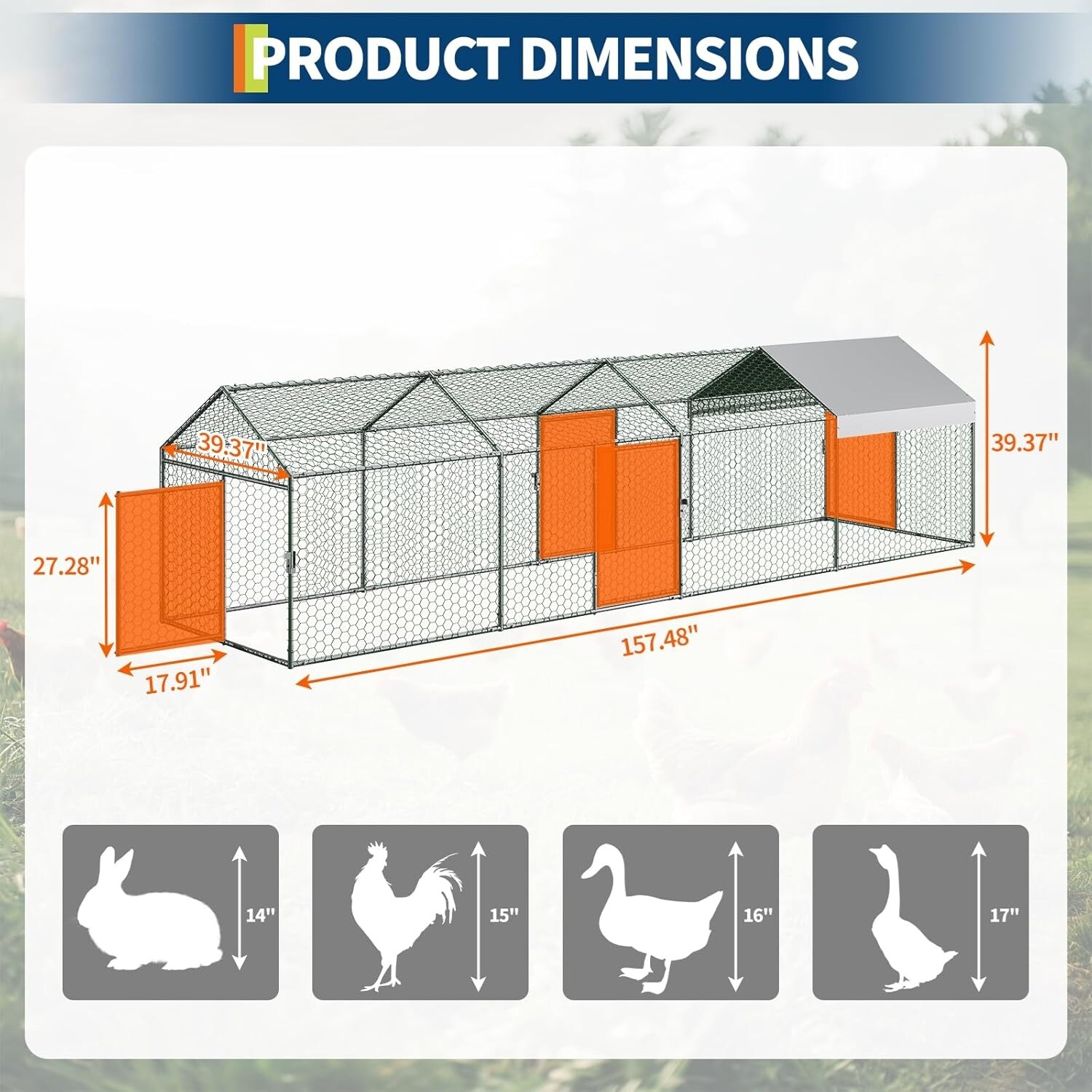 GarveeLife LMYJW-5831 Chicken-Coops-Rabbit-Hutches - View #2