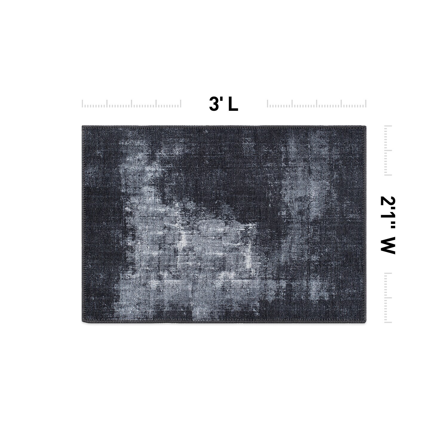 World Rug Gallery 5075DARKGRAY2X3 rugs - View #3